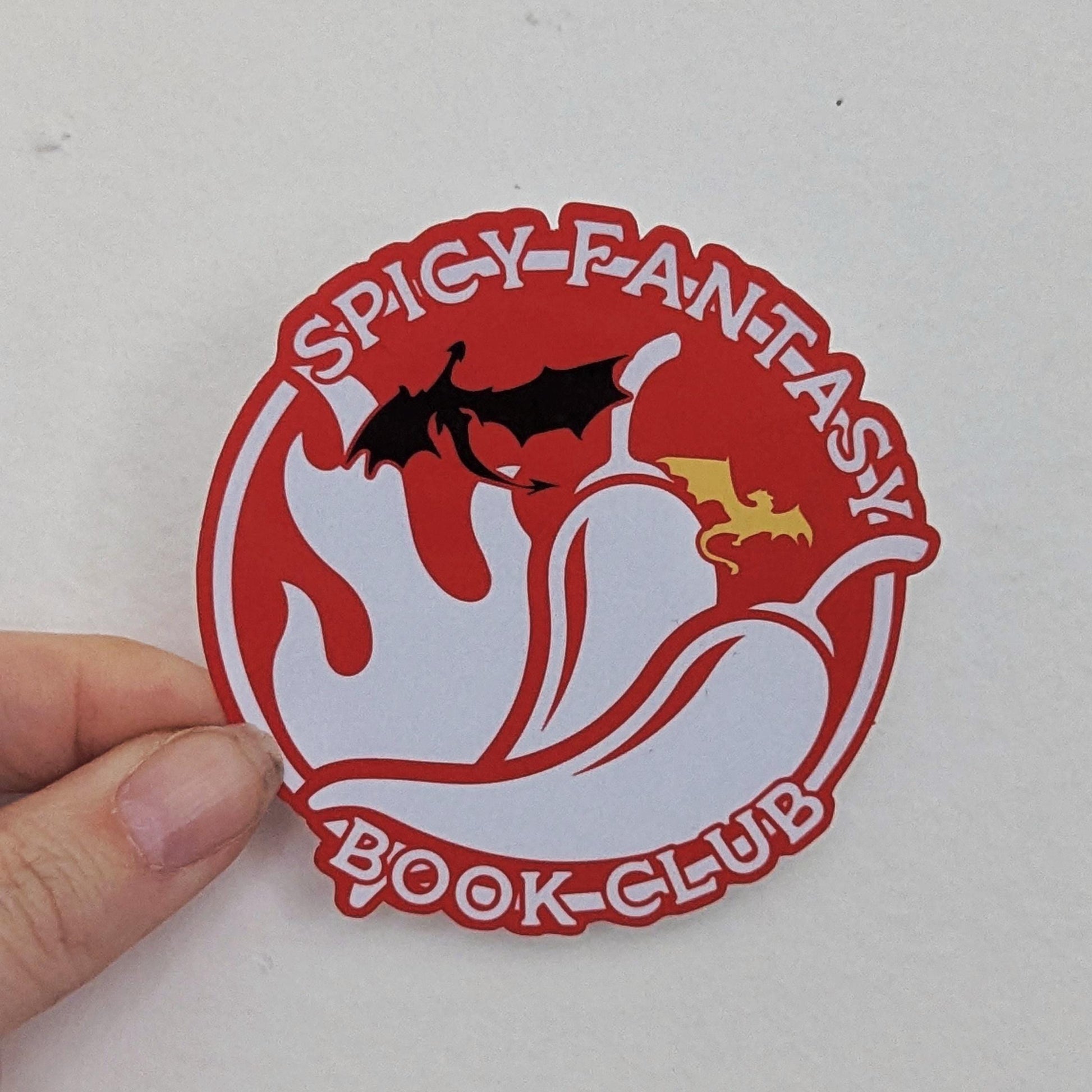 Spicy fantasy book club sticker