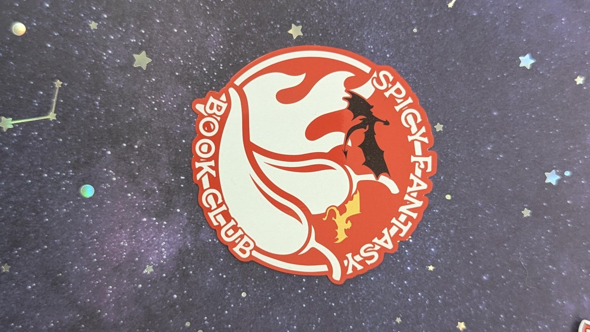 Spicy fantasy book club sticker