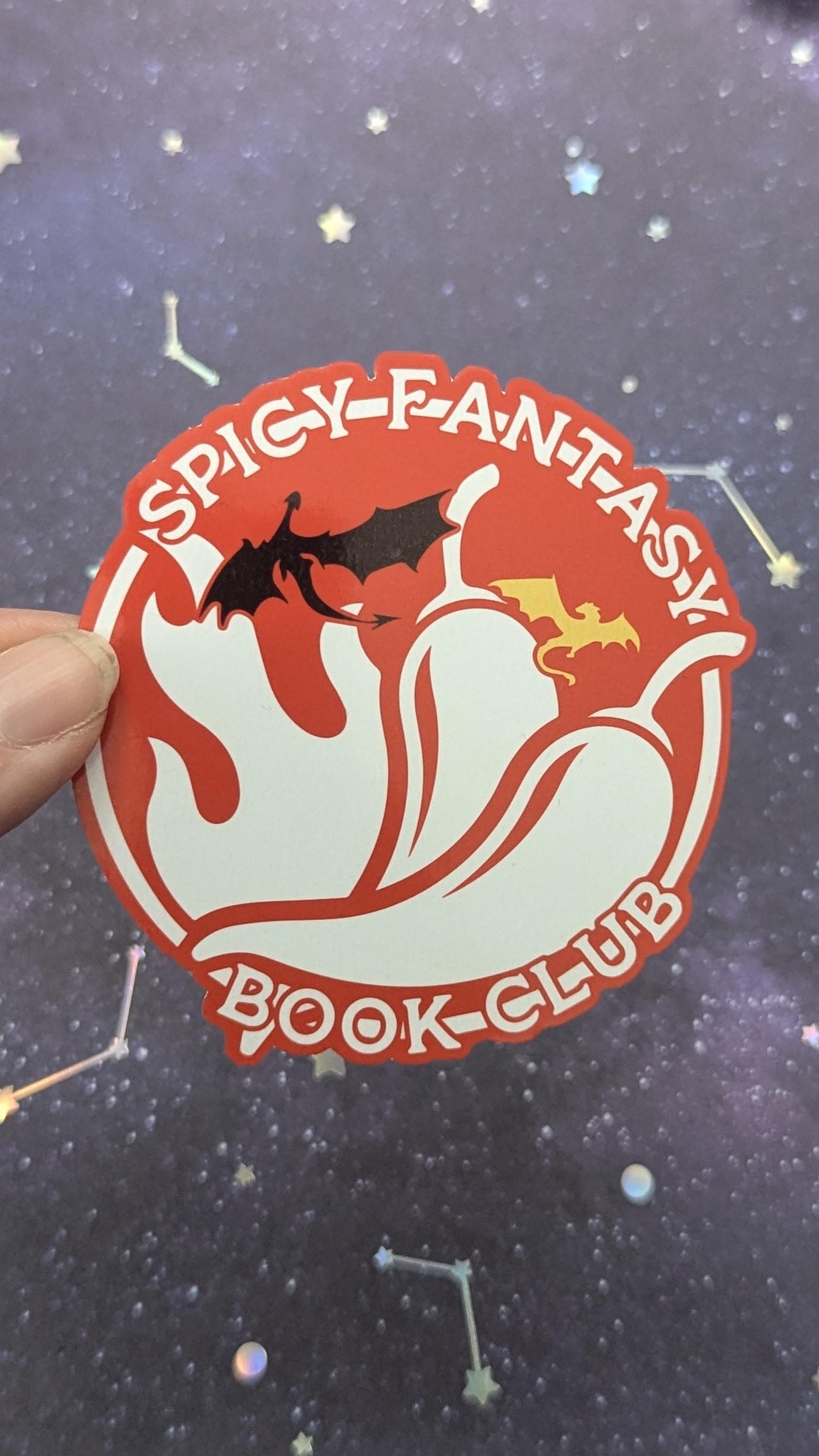 Spicy fantasy book club sticker