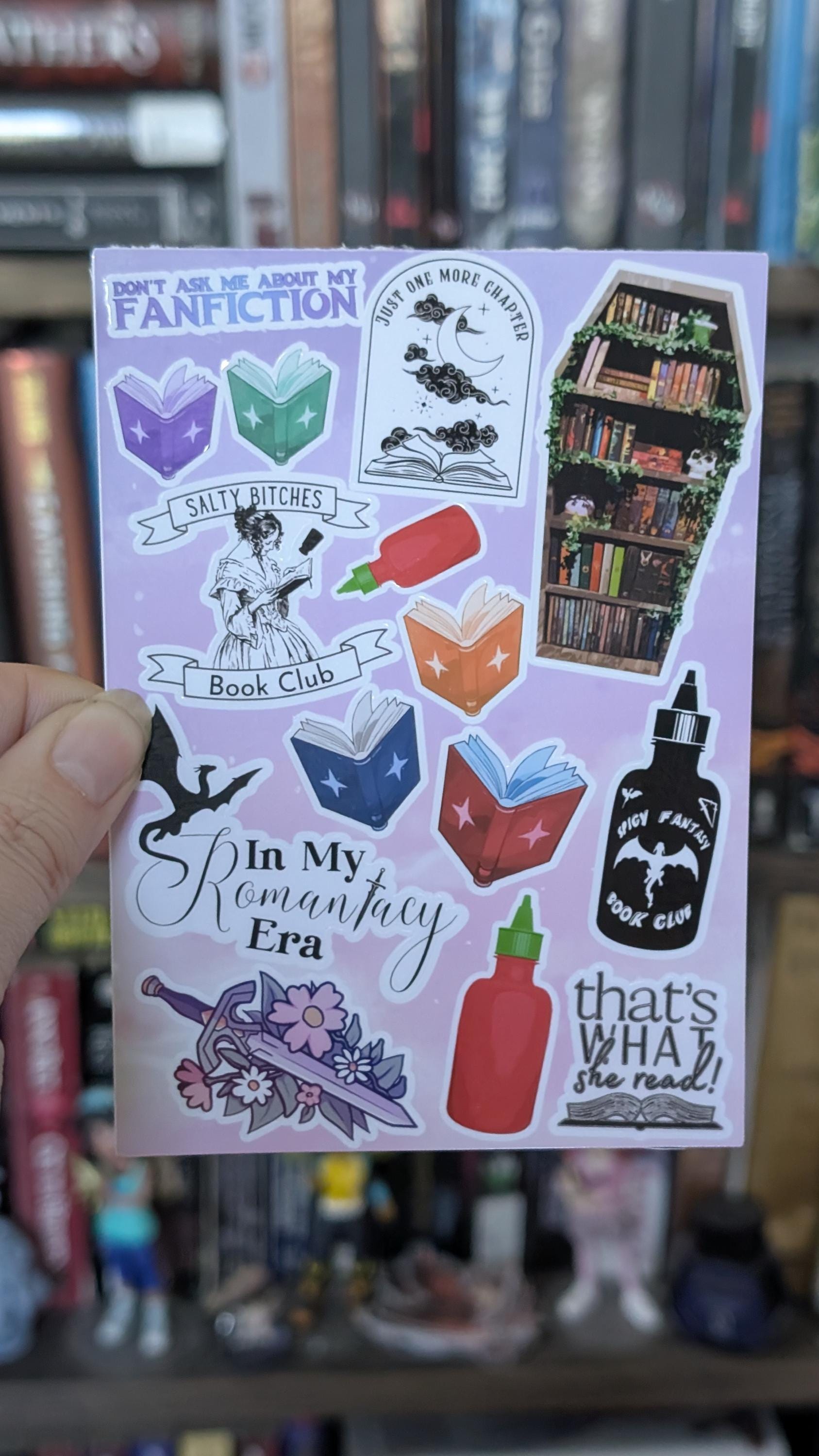 Book themed sticker sheet
