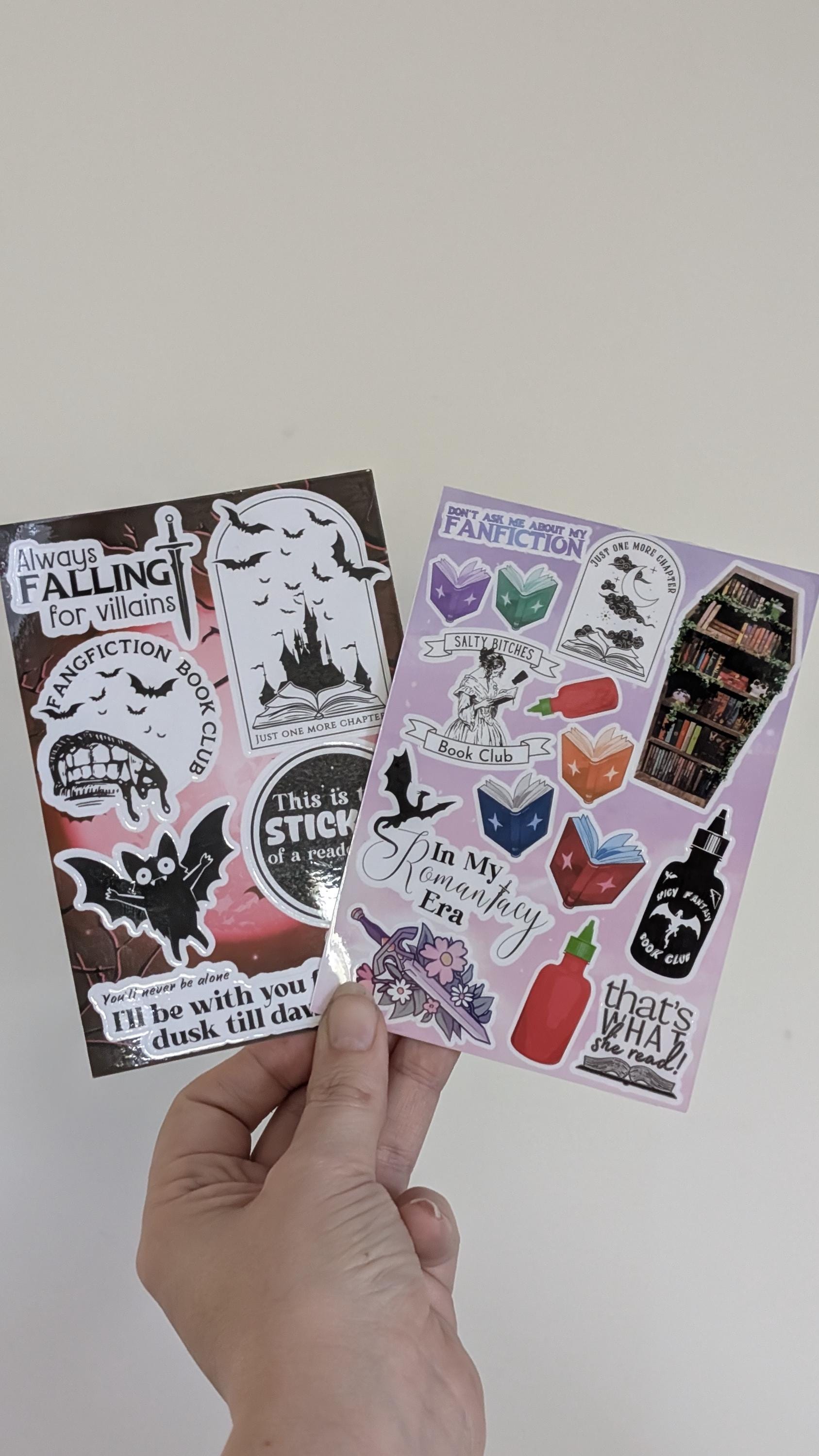 Book themed sticker sheet
