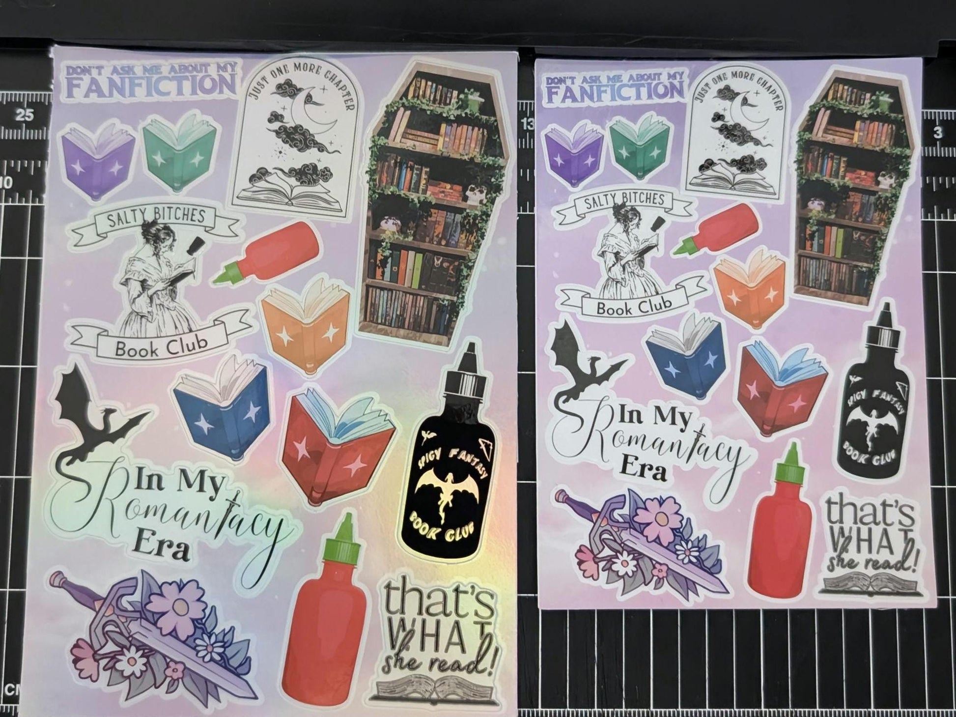 Book themed sticker sheet