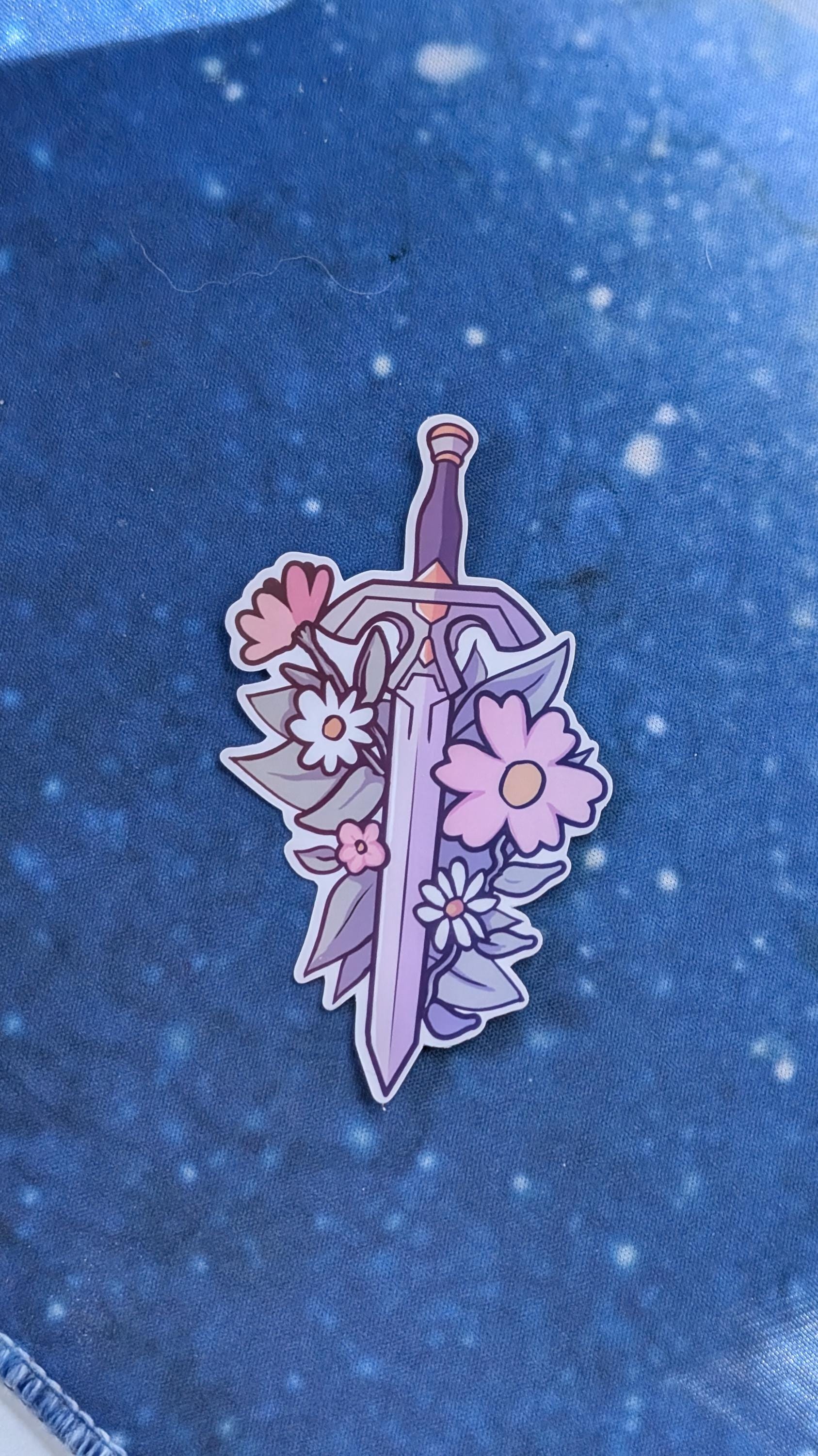 Floral sword sticker