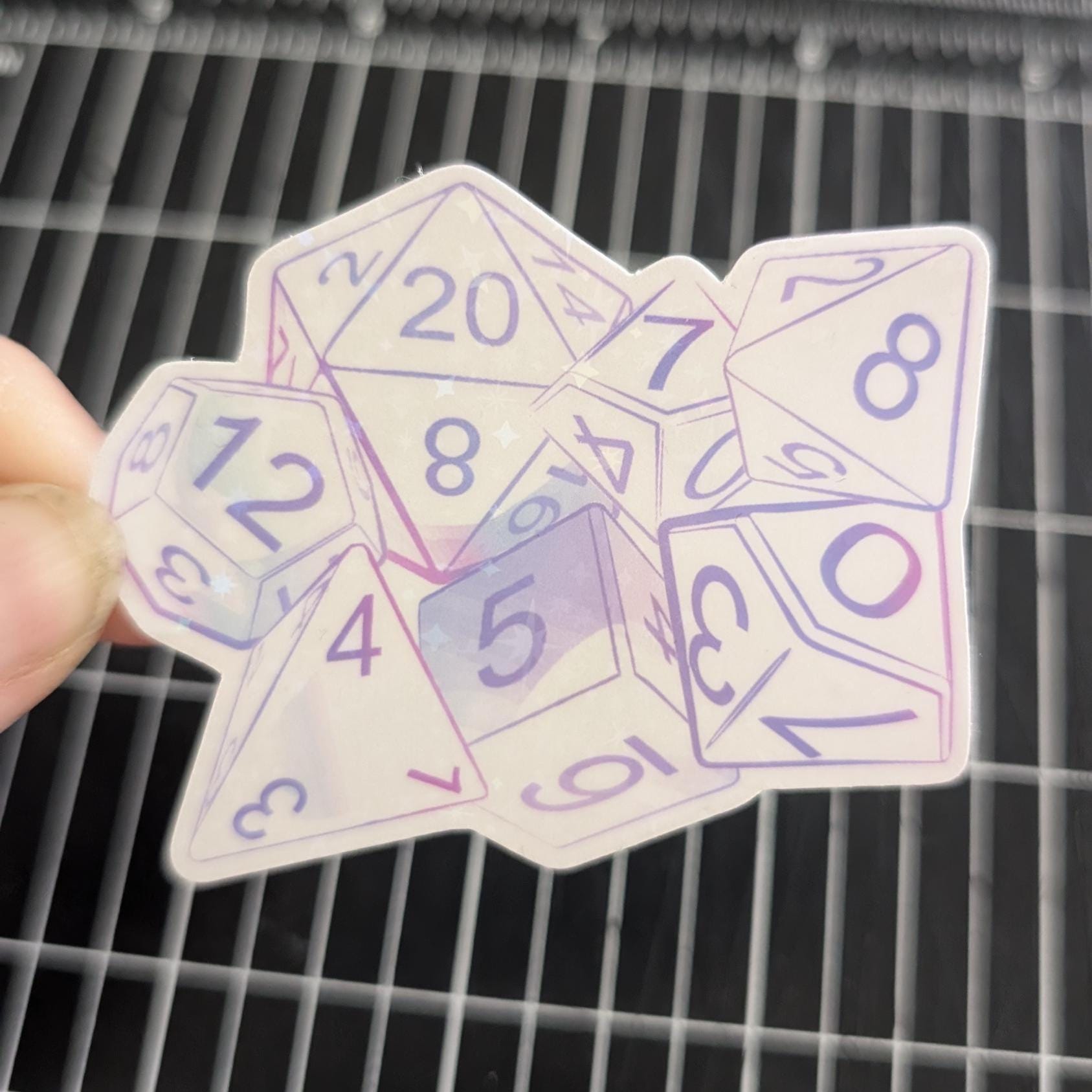 Dice set Sticker | Daggerheart, Dungeons and Dragons dice set | TTRPG | D20, D12, D6, D10 | hope and fear