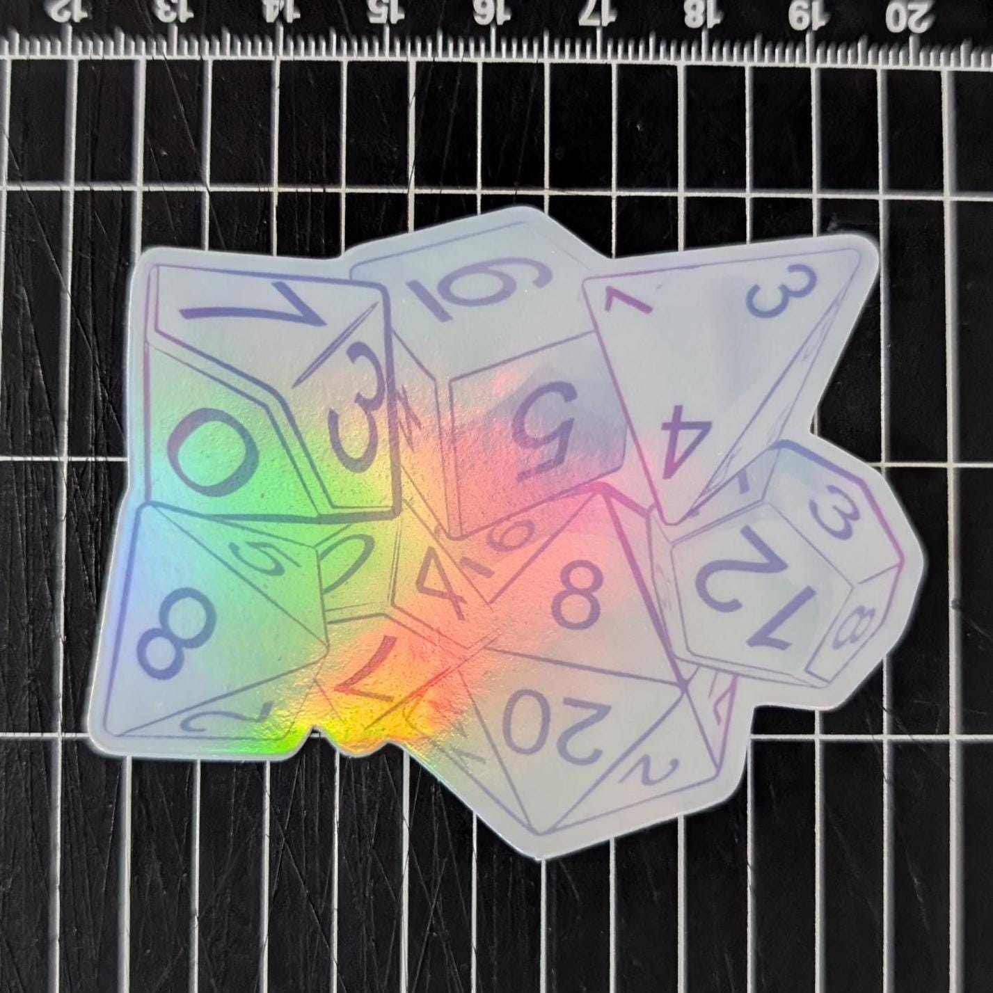 Dice set Sticker | Daggerheart, Dungeons and Dragons dice set | TTRPG | D20, D12, D6, D10 | hope and fear