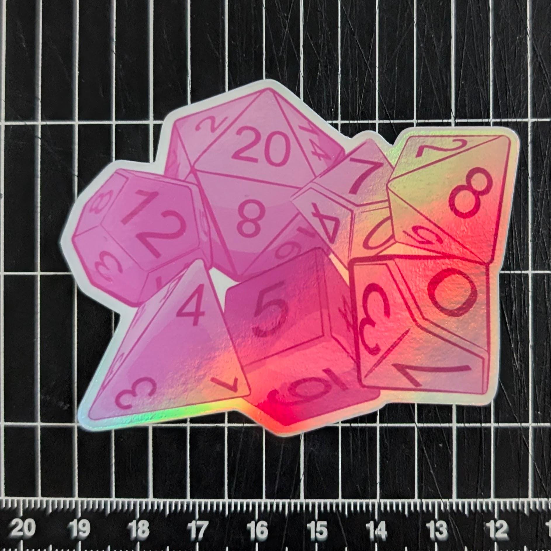 Dice set Sticker | Daggerheart, Dungeons and Dragons dice set | TTRPG | D20, D12, D6, D10 | hope and fear