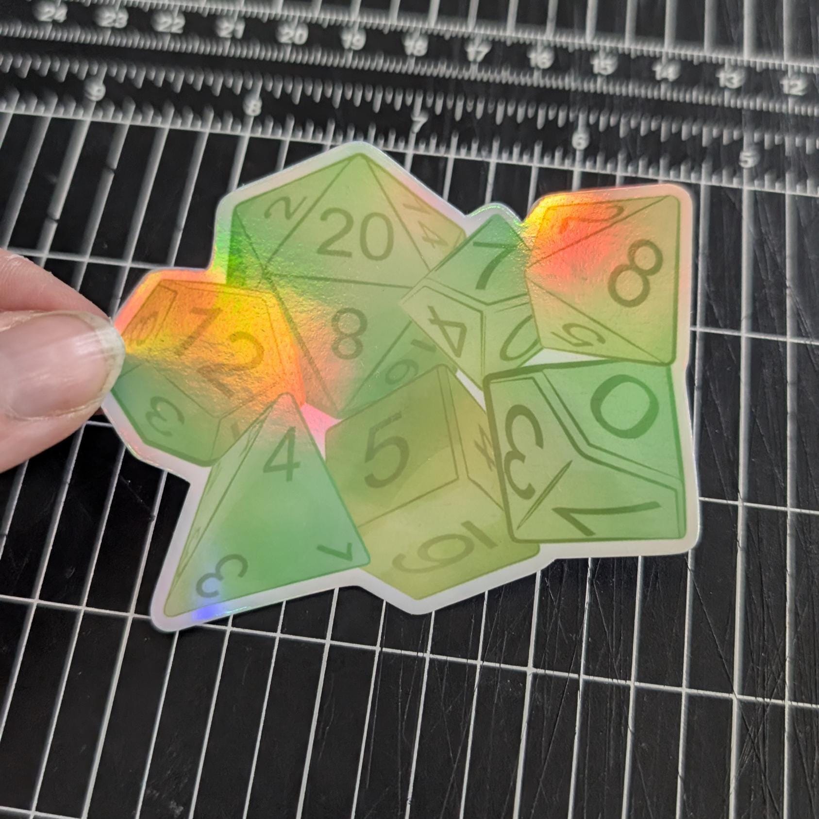 Dice set Sticker | Daggerheart, Dungeons and Dragons dice set | TTRPG | D20, D12, D6, D10 | hope and fear