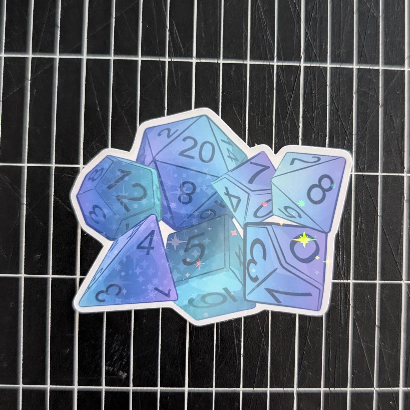 Dice set Sticker | Daggerheart, Dungeons and Dragons dice set | TTRPG | D20, D12, D6, D10 | hope and fear