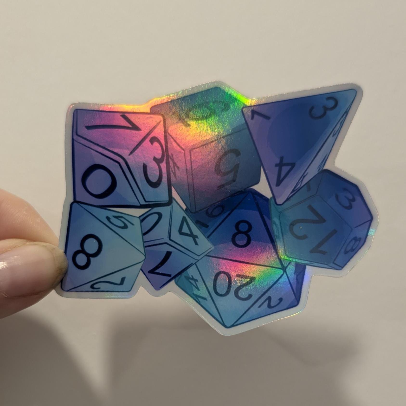 Dice set Sticker | Daggerheart, Dungeons and Dragons dice set | TTRPG | D20, D12, D6, D10 | hope and fear