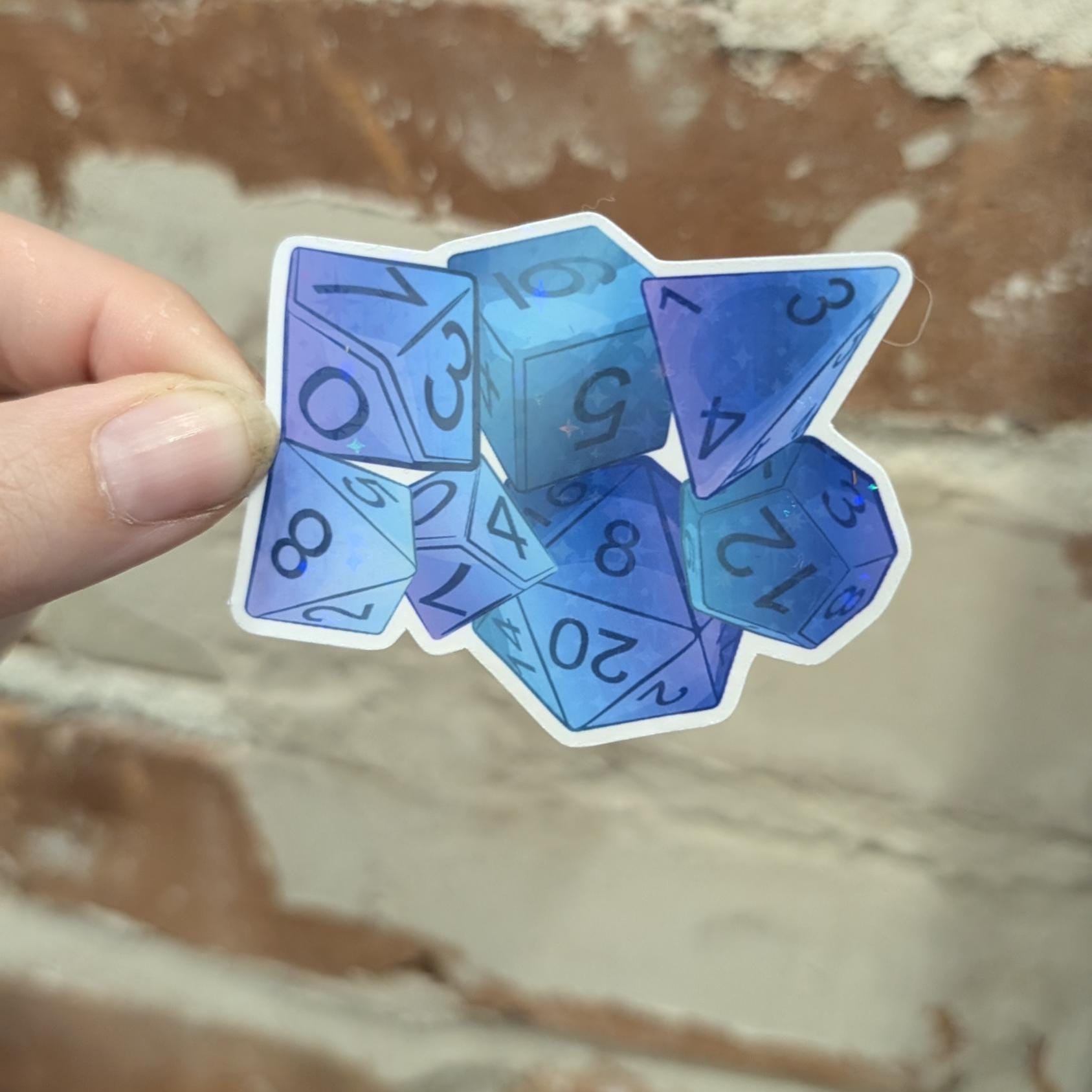 Dice set Sticker | Daggerheart, Dungeons and Dragons dice set | TTRPG | D20, D12, D6, D10 | hope and fear