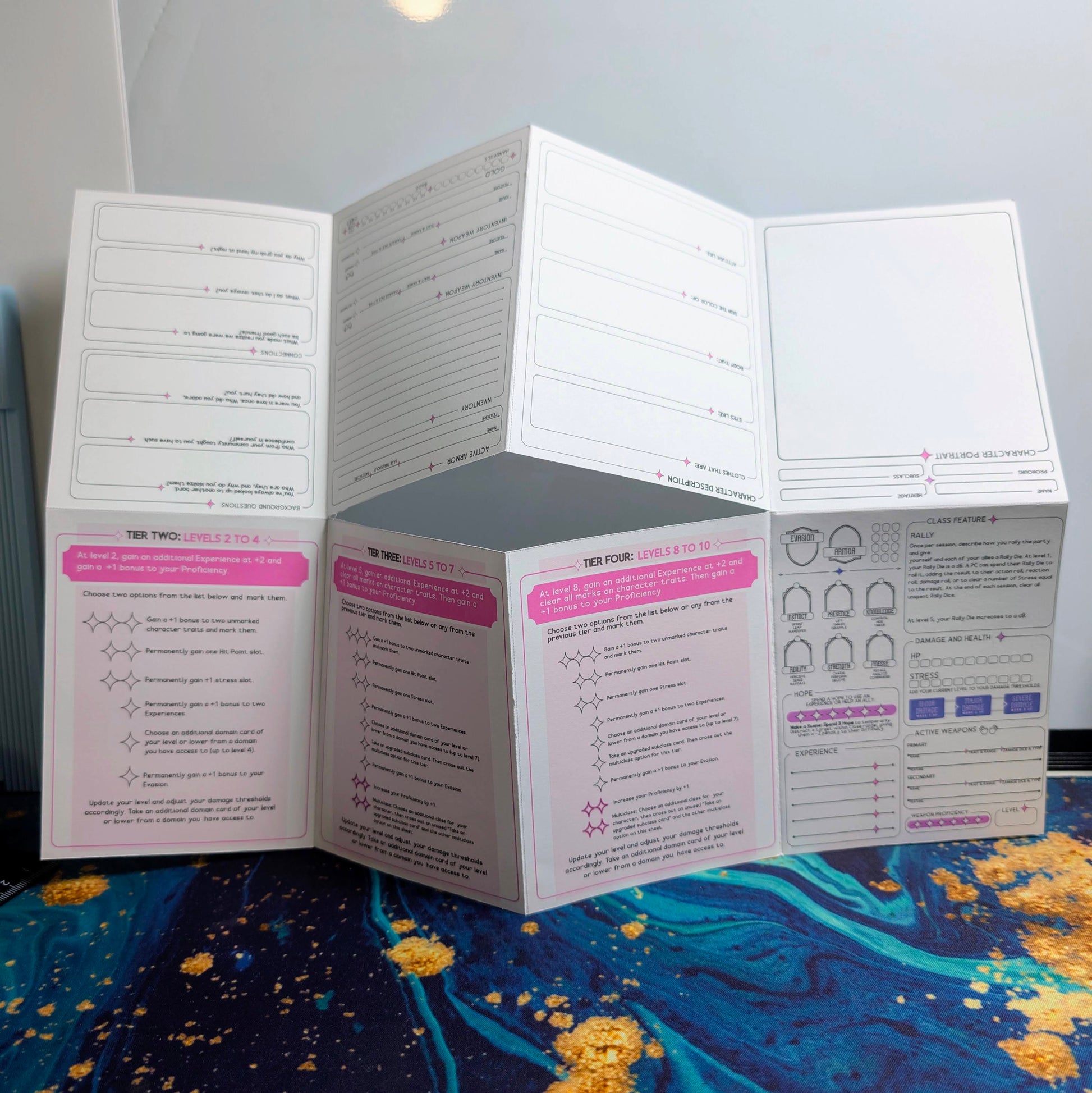 Daggerheart pocket character sheet booklet