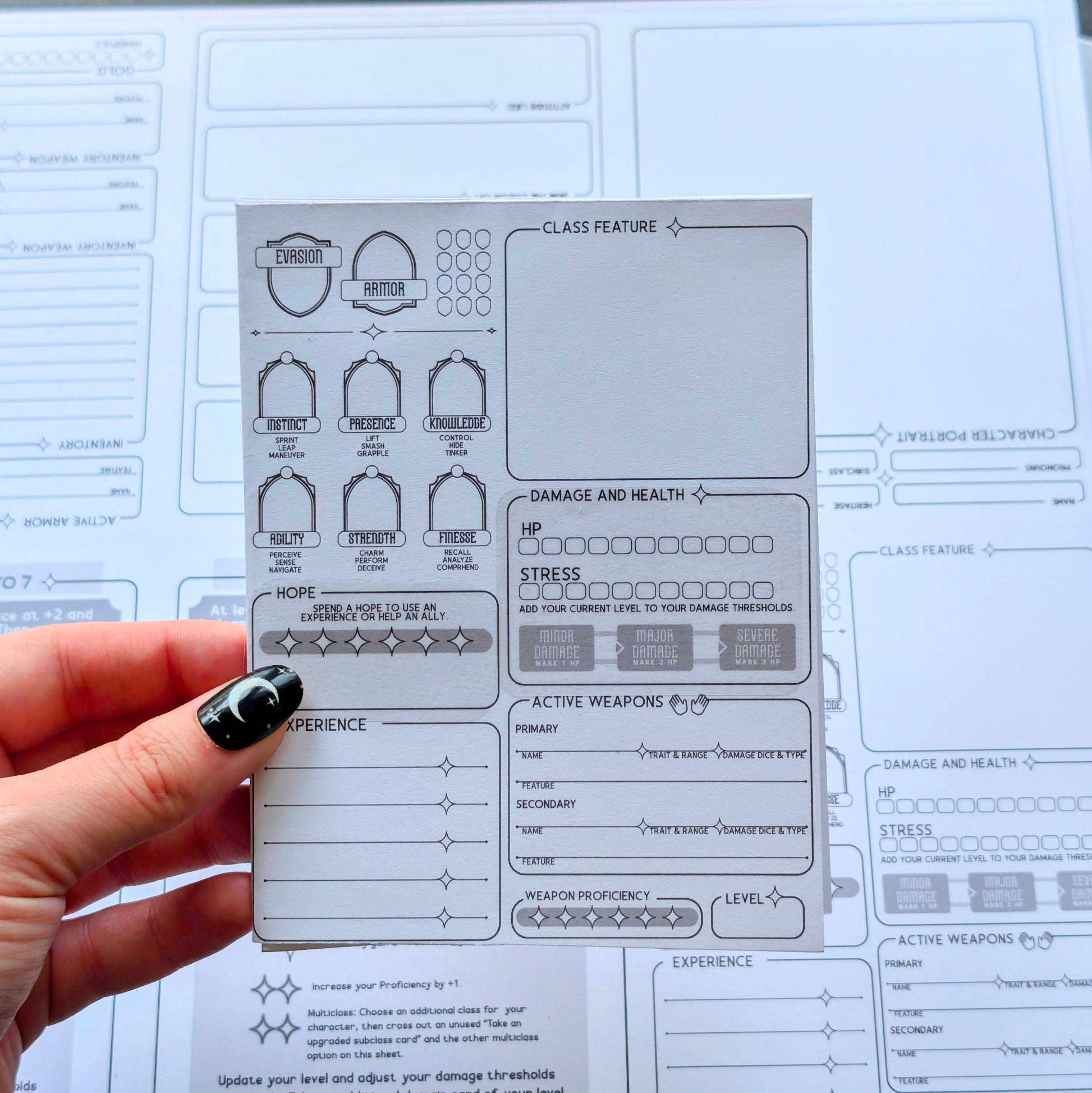 Daggerheart pocket character sheet booklet