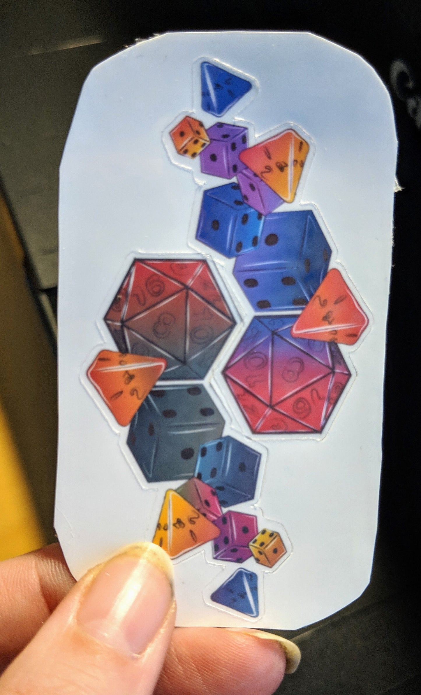 Large Multi Dice Sticker