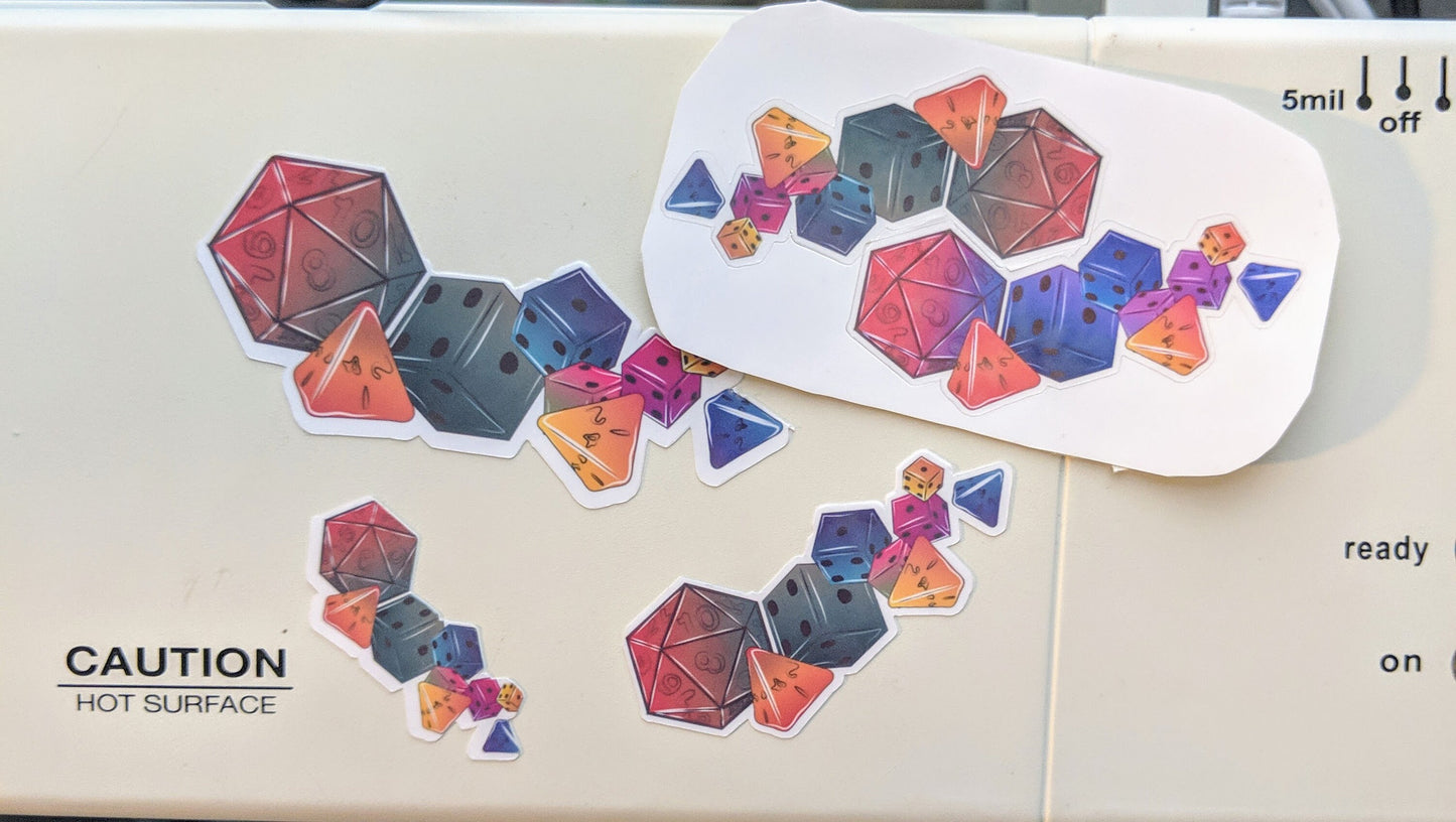 Large Multi Dice Sticker