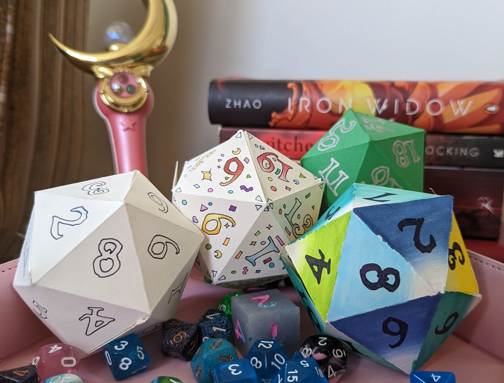 PRINTABLE Paper D20 Rollable Dice - Digital Product