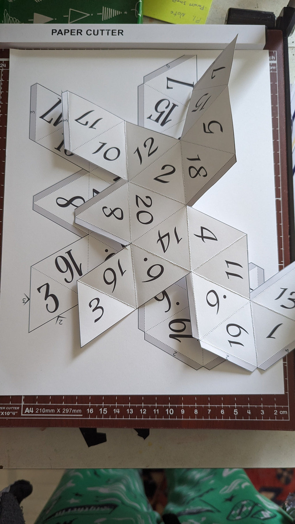 PRINTABLE Paper D20 Rollable Dice - Digital Product