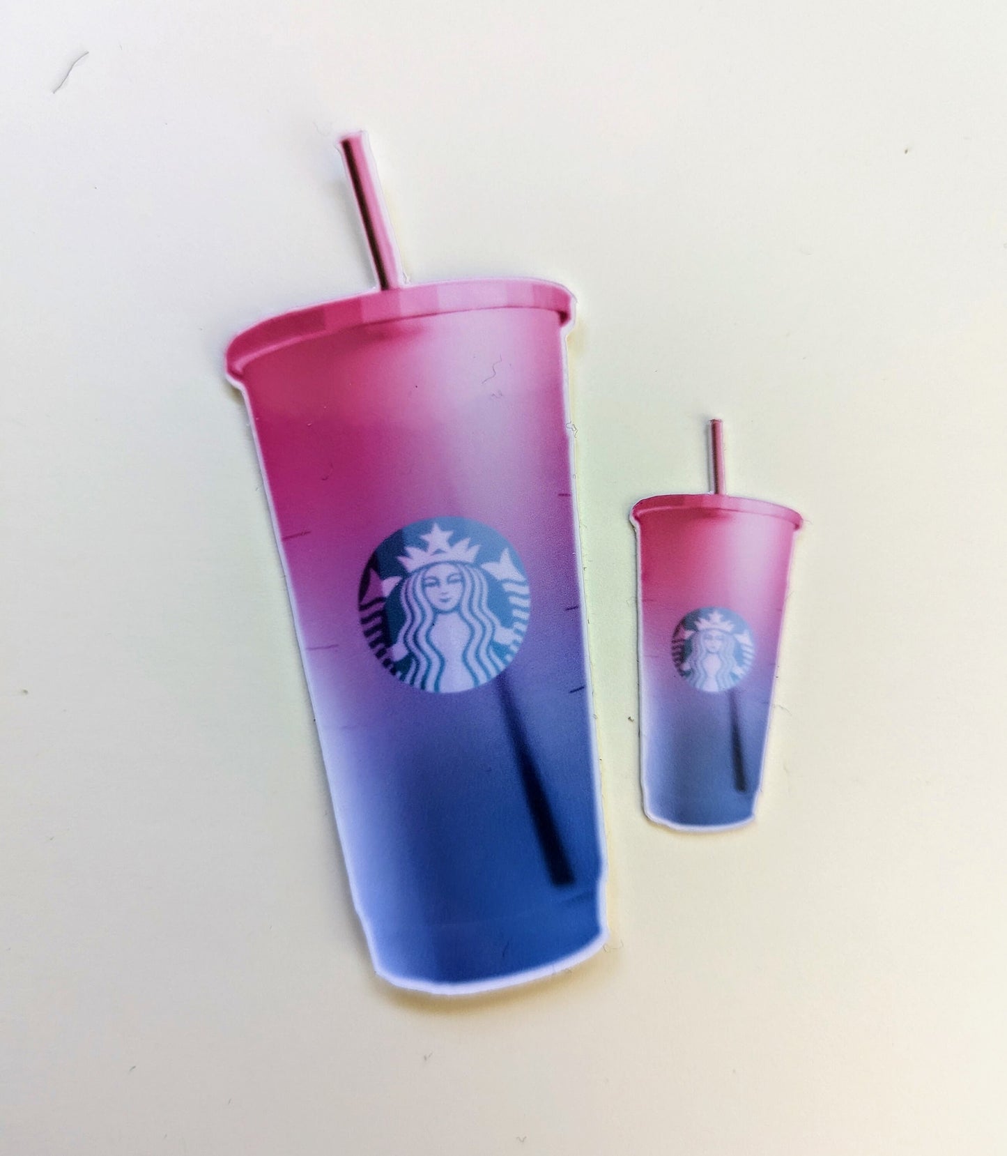 Starbucks multi colored cup stickers