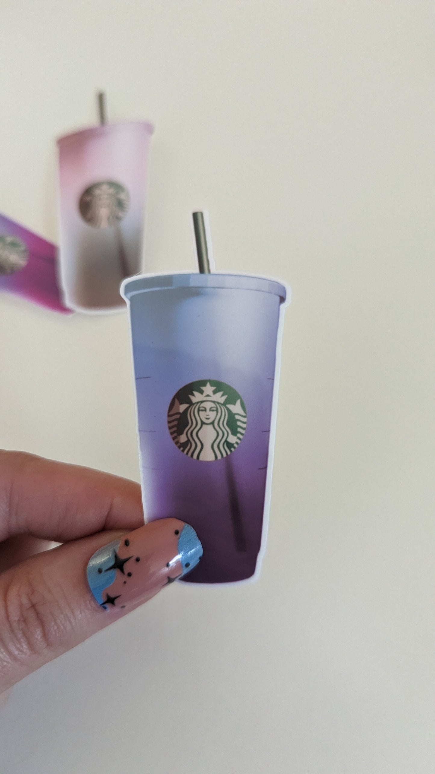 Starbucks multi colored cup stickers