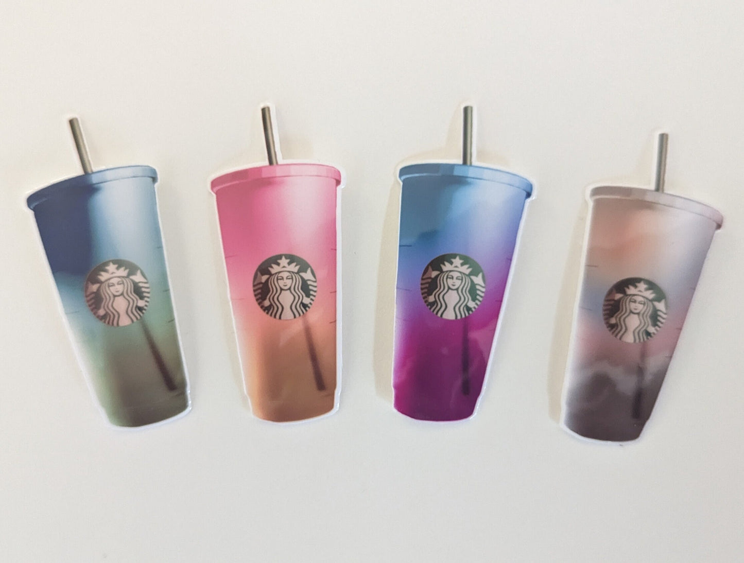 Starbucks multi colored cup stickers