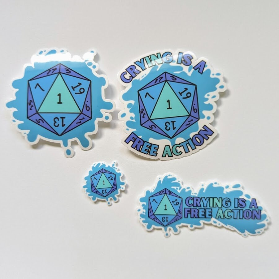 Sad Dice Sticker