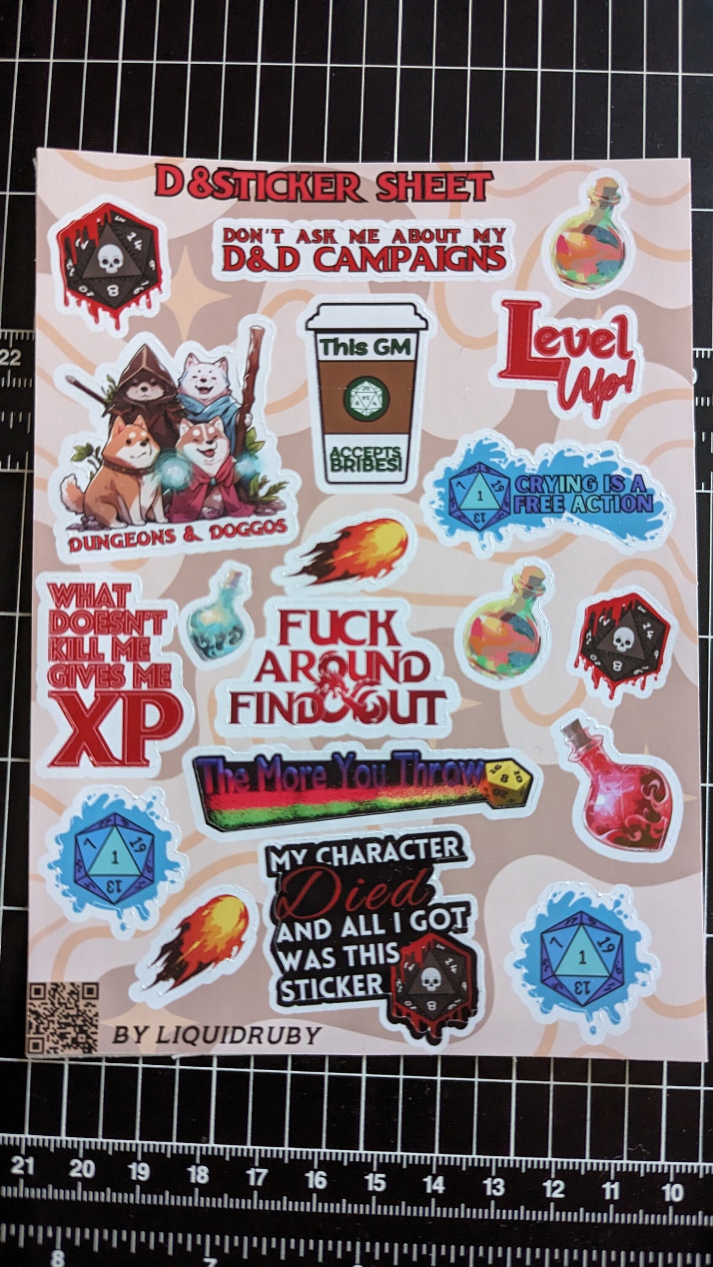 D&D sticker sheet