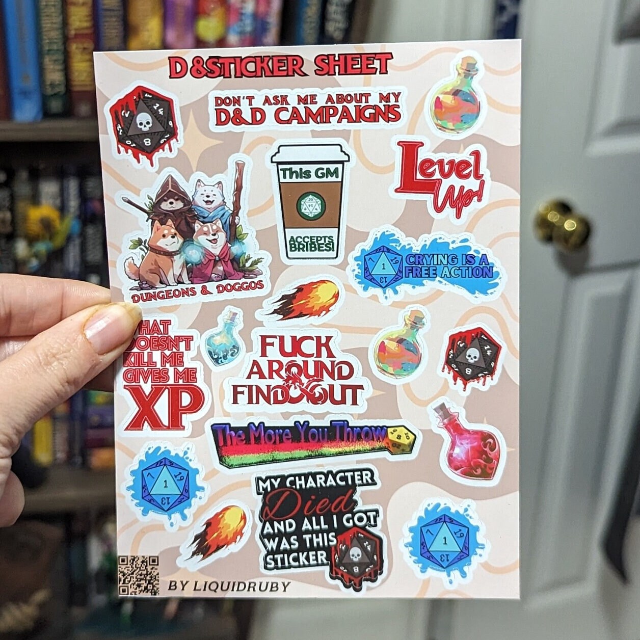 D&D sticker sheet