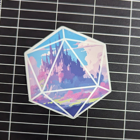 D20 Castle Sticker