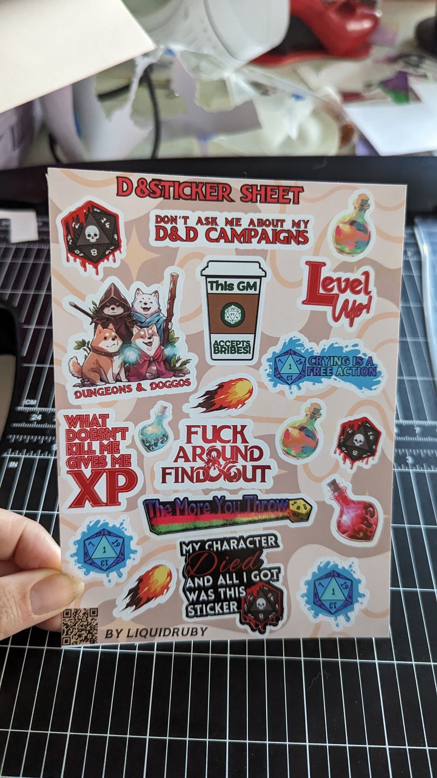 D&D sticker sheet