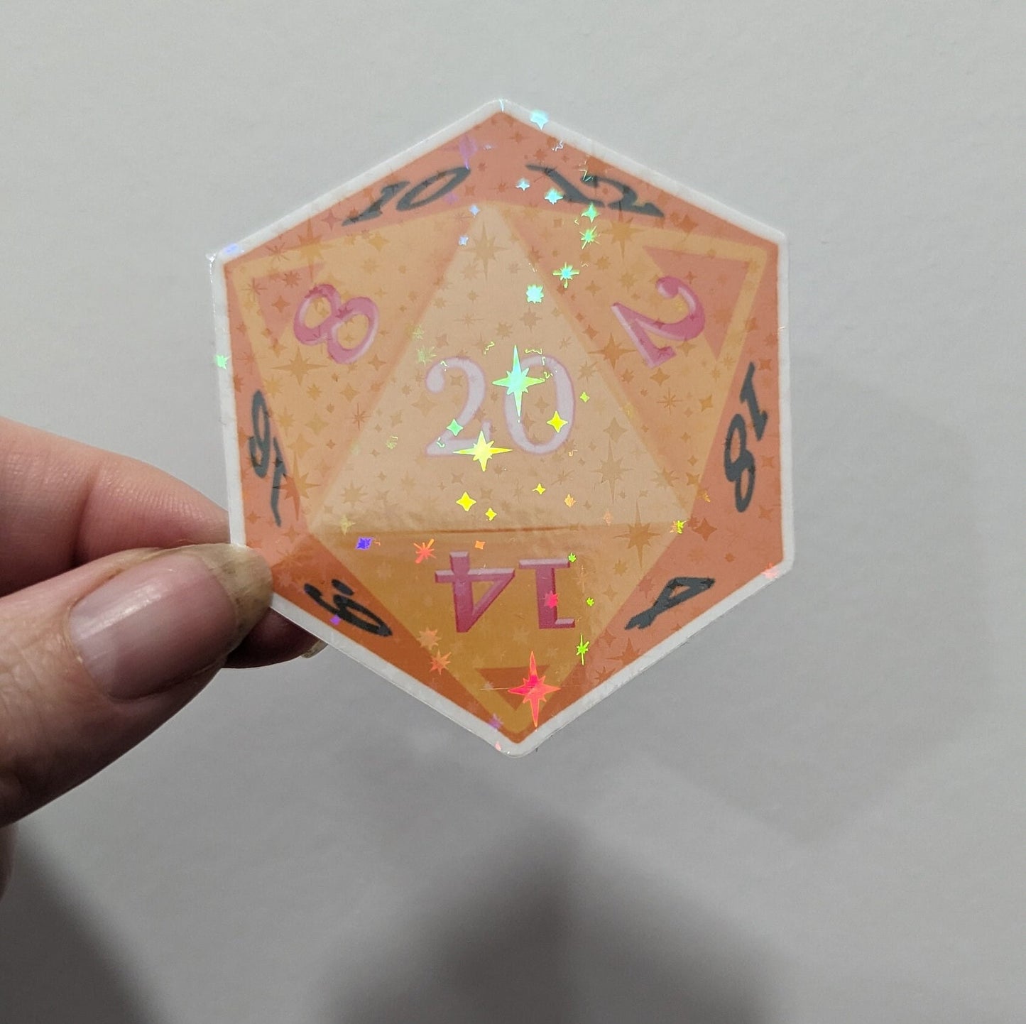 D20 sticker | Sparkle | 5 Colors