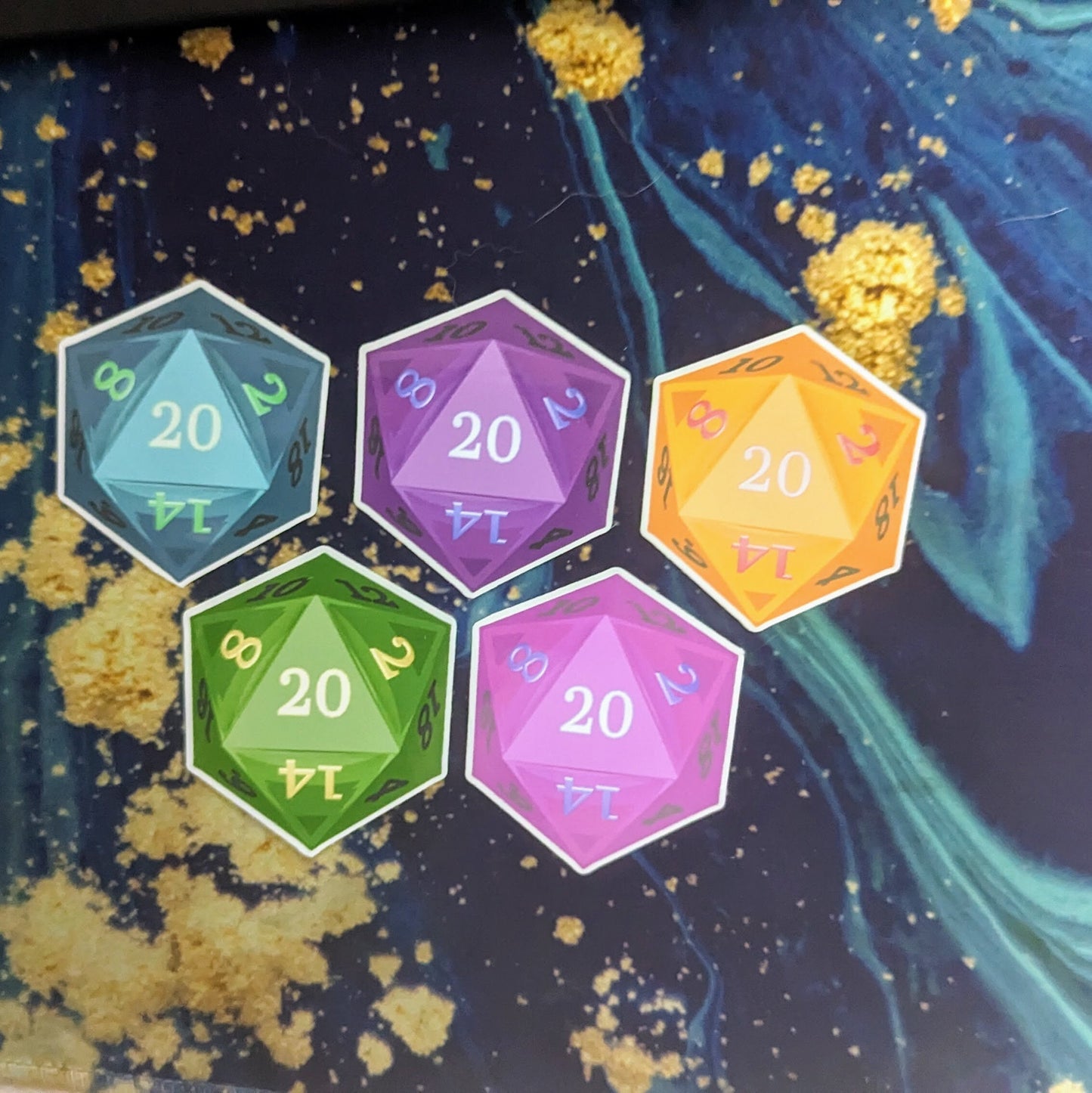 D20 Crit fail/success 2PC | Sparkle | 5 Colors