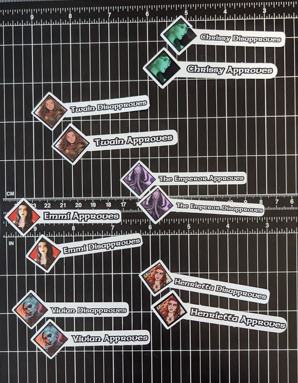 Disapprove Sticker Custom Character Approval/Disapproval Stickers – LiquidRuby