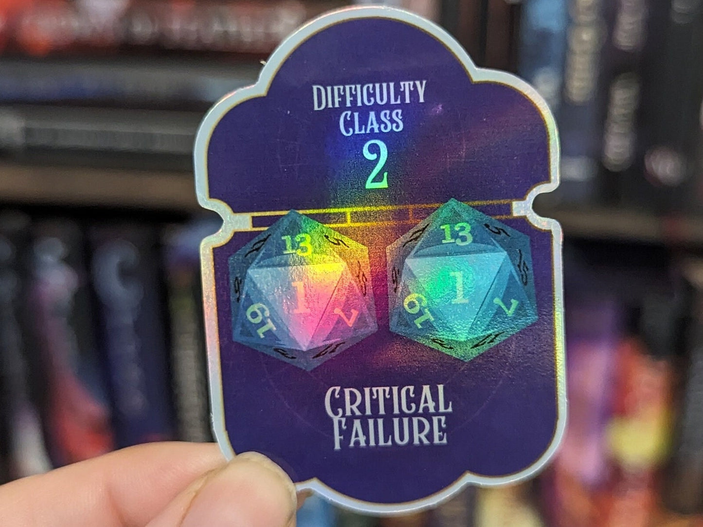 Critical failure with advantage | bg3 inspired | waterproof | sparkle, holographic or glossy