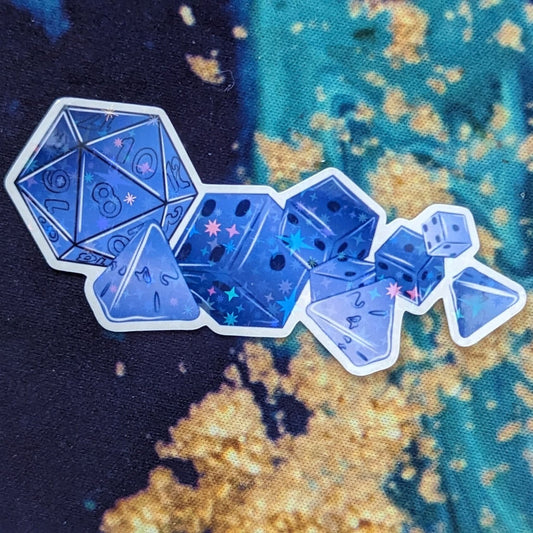 Multi Dice Sticker | Blue