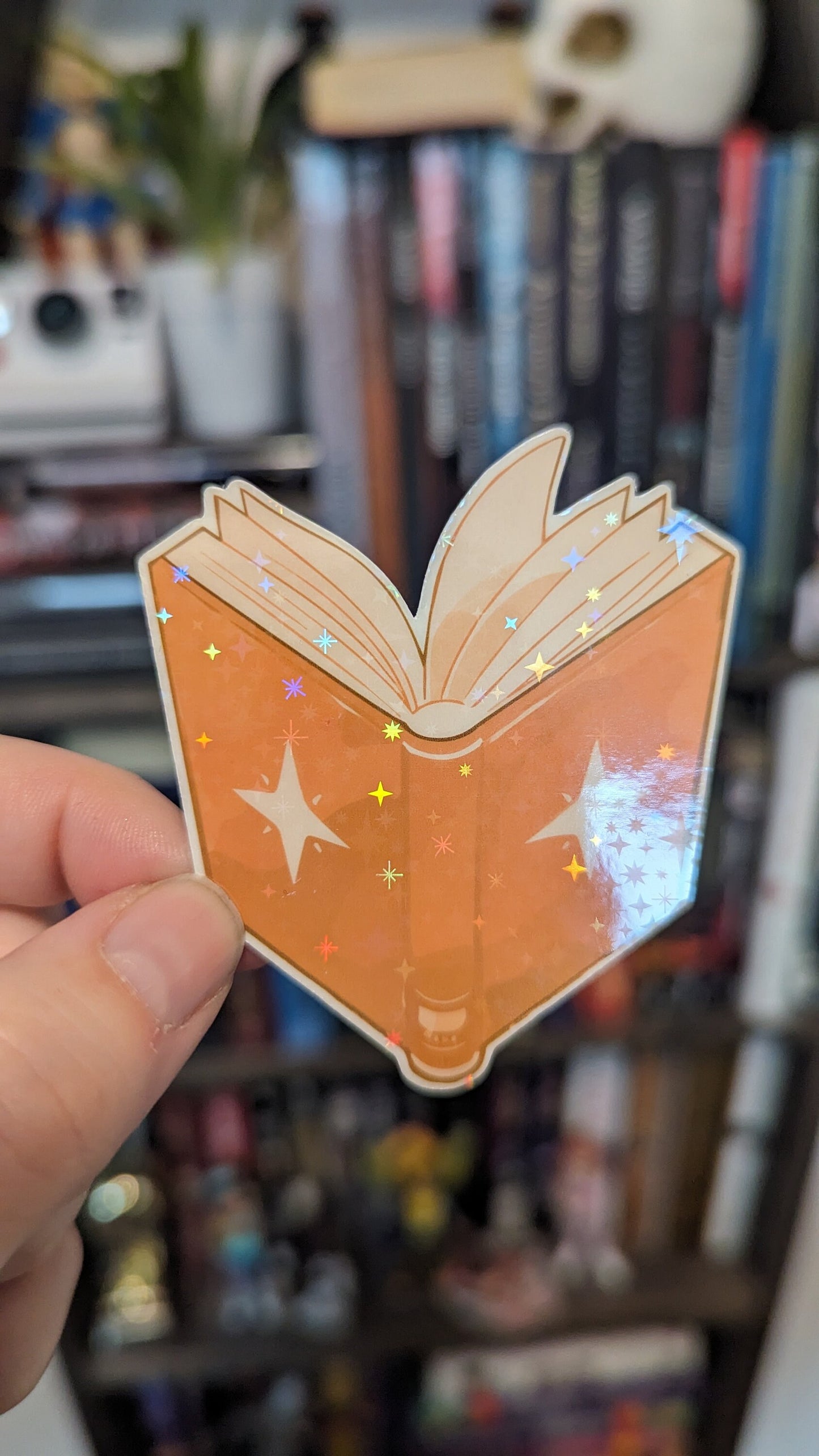 Book sticker | orange | waterproof and durable