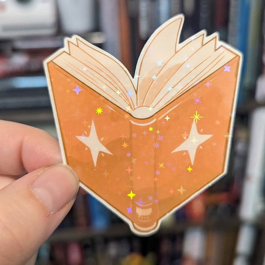 Book sticker | orange | waterproof and durable