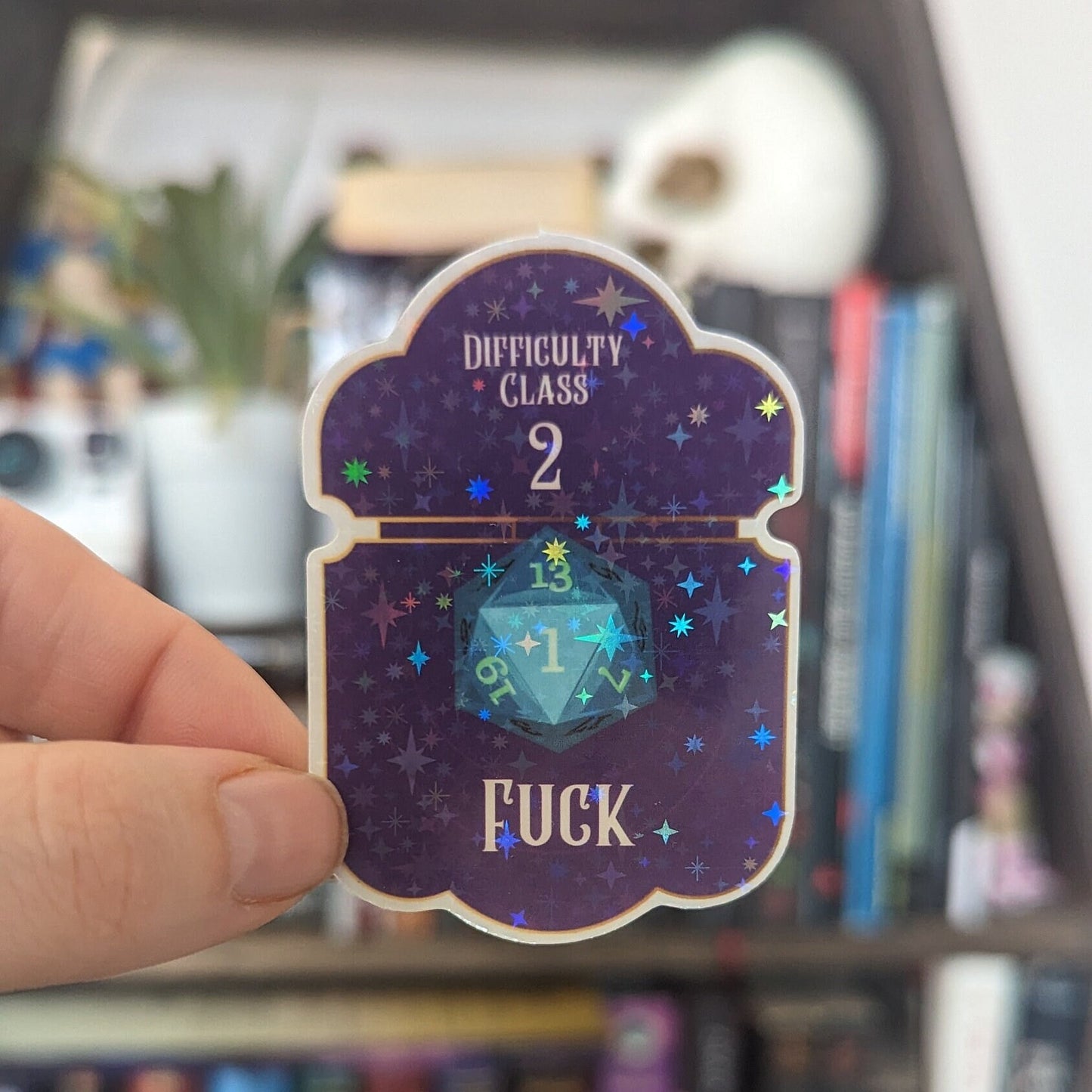 Fuck | D20 critical failure DND sticker | vinyl | waterproof | bg3 inspired