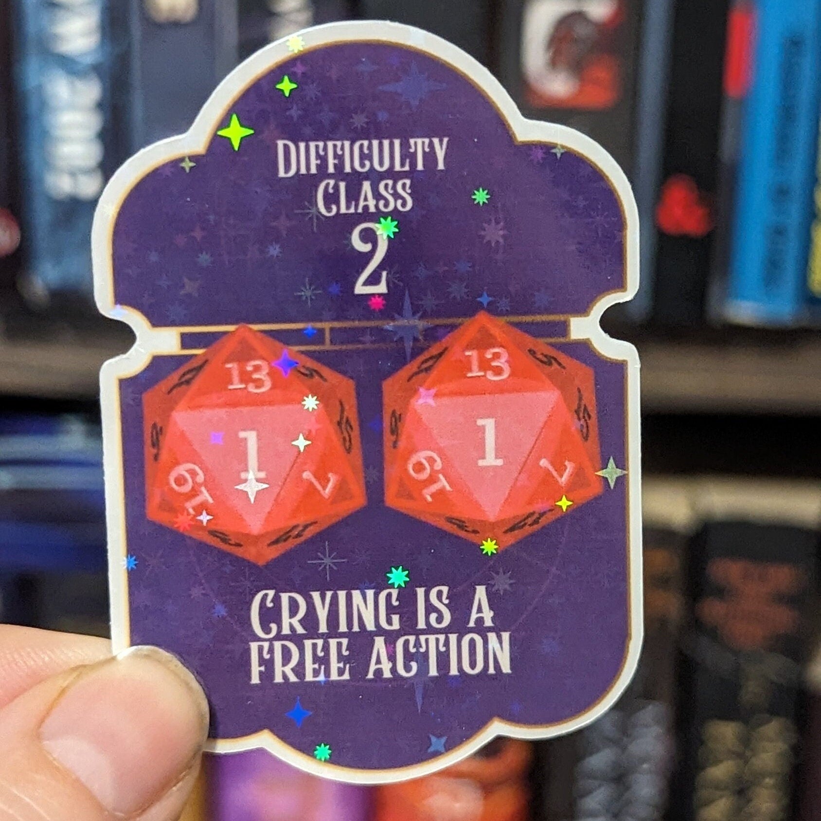 Crying is a free action with advantage