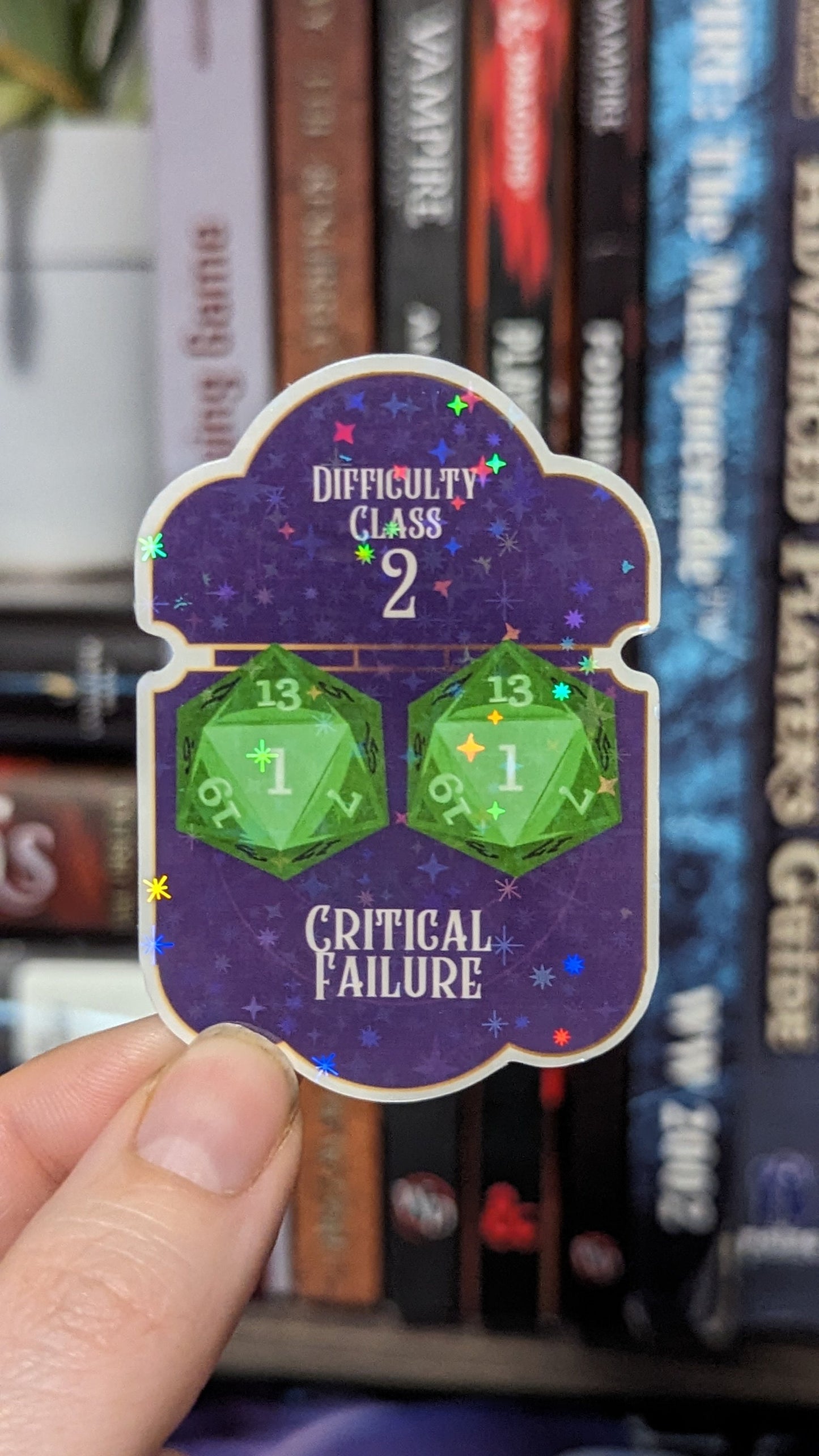 Critical failure with advantage | bg3 inspired | waterproof | sparkle, holographic or glossy