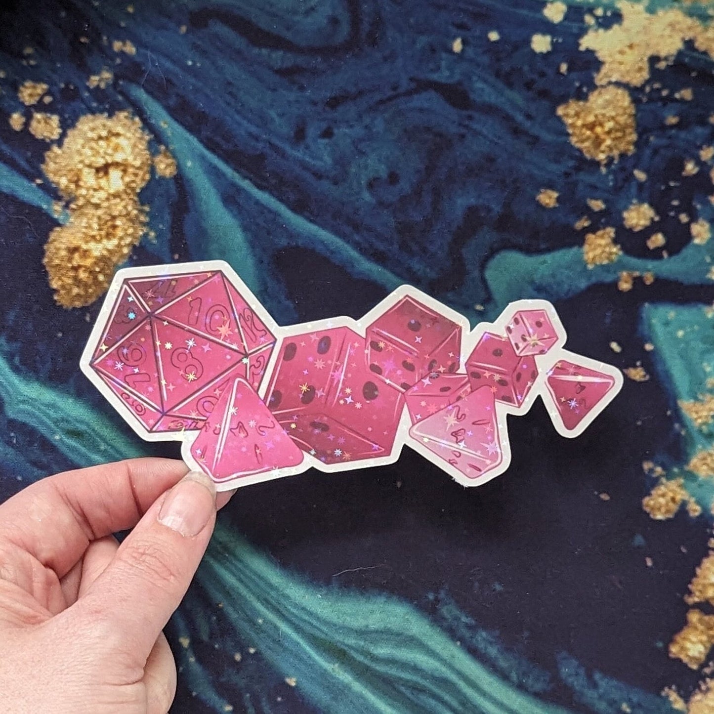 Multi Dice Sticker | pink