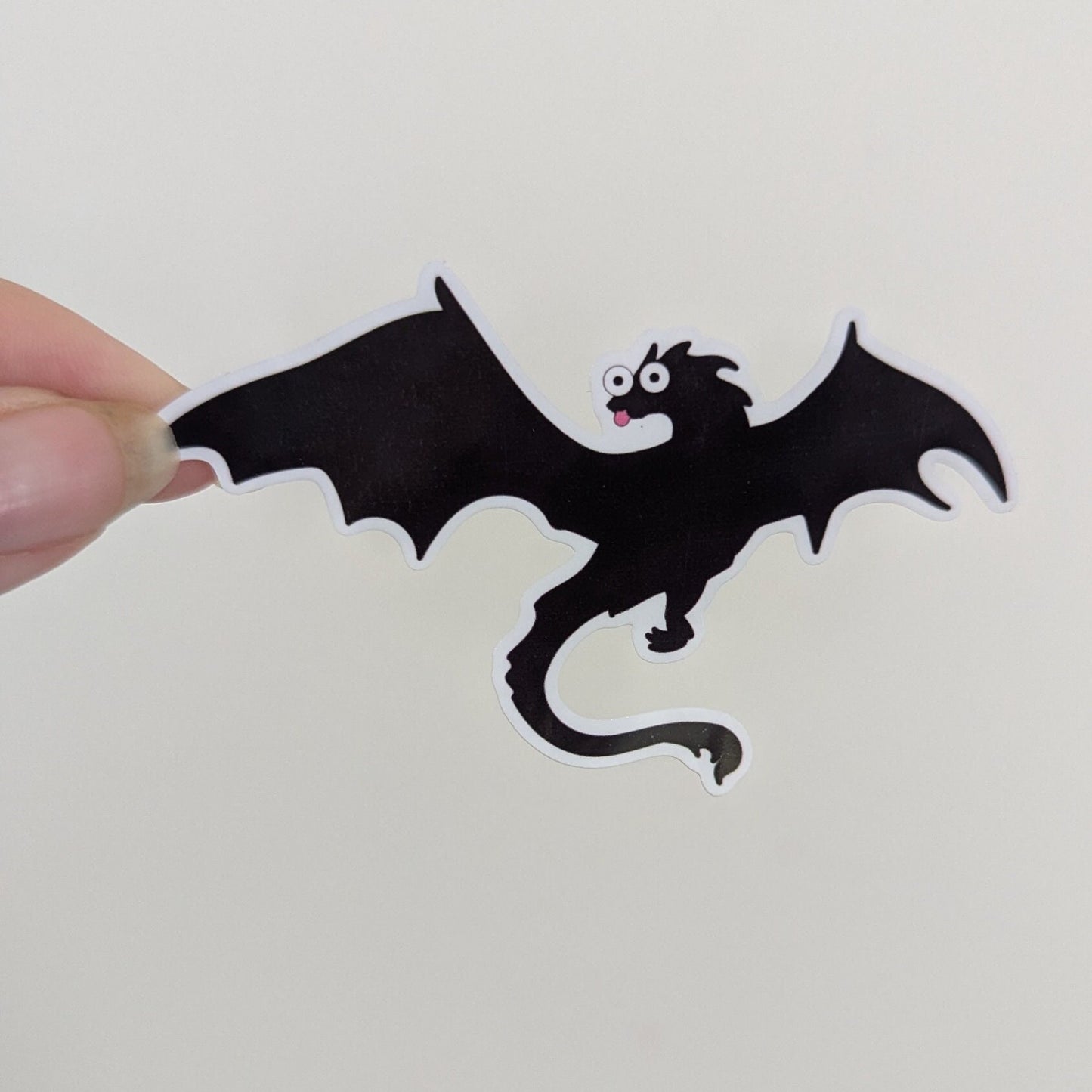 Derp Dragon | silhouette | dragon in flight | waterproof | vinyl | laminated