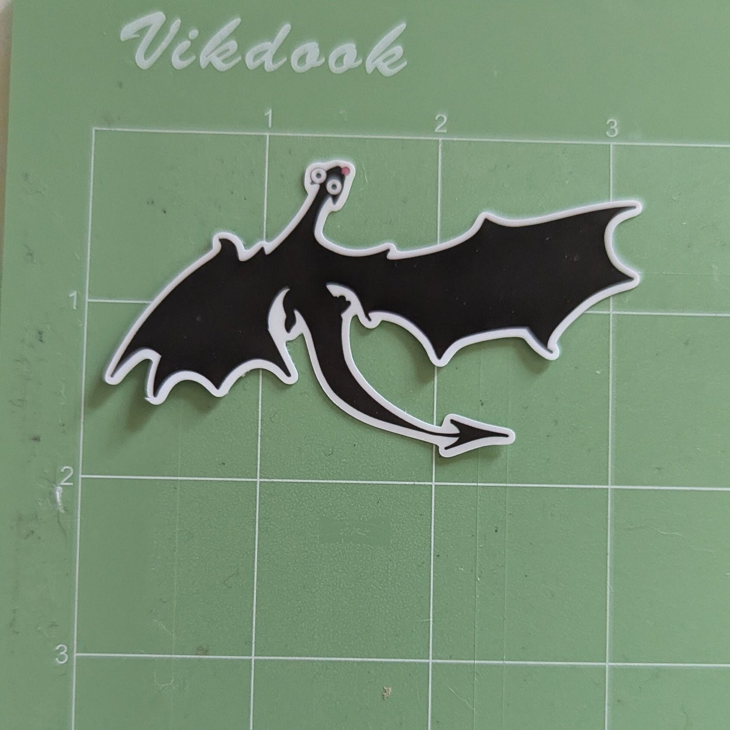 Derp Dragon number 2 | silhouette | dragon in flight | waterproof | vinyl | laminated