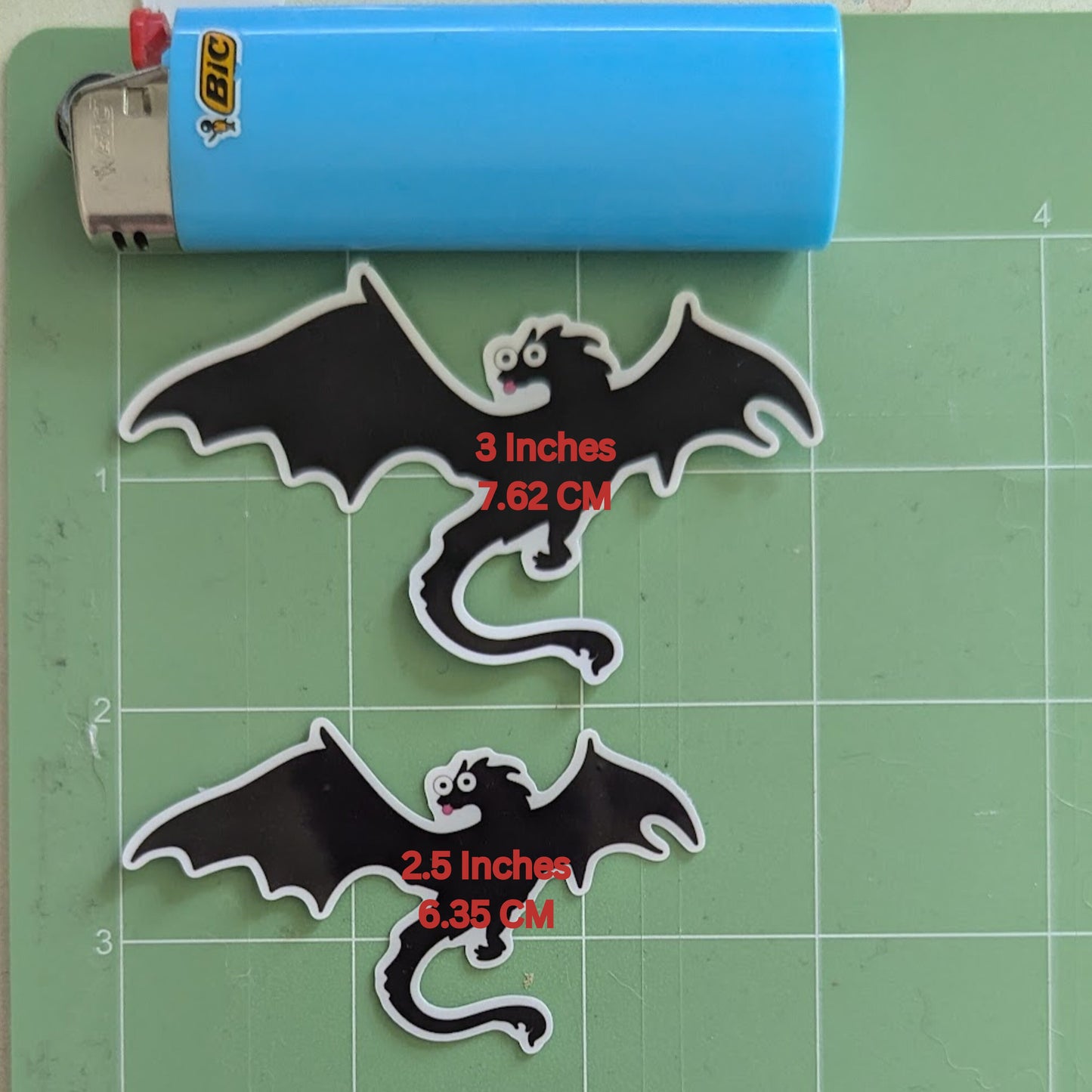 Derp Dragon | silhouette | dragon in flight | waterproof | vinyl | laminated