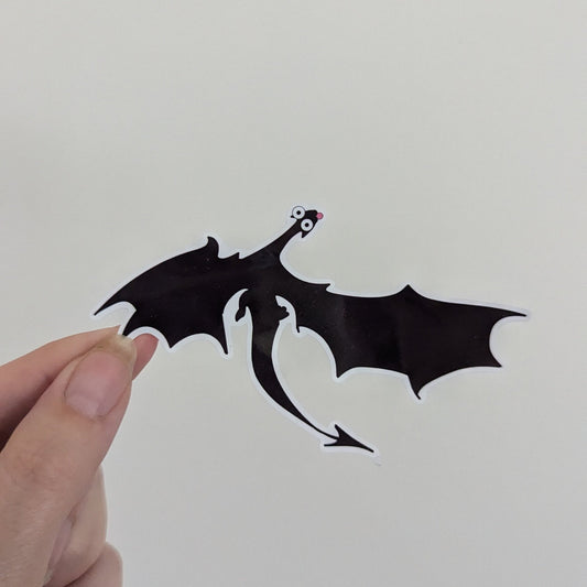 Derp Dragon number 2 | silhouette | dragon in flight | waterproof | vinyl | laminated