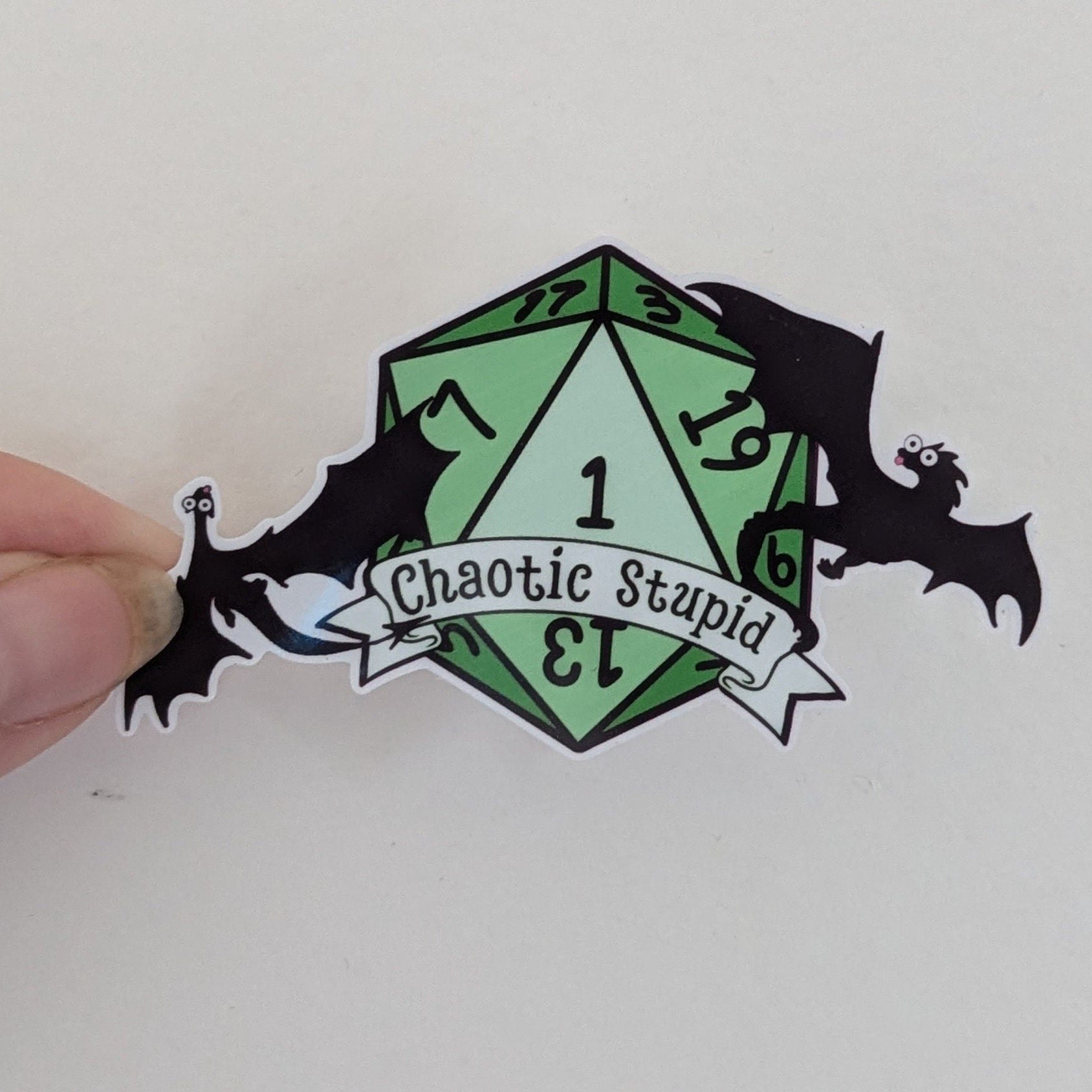 Chaotic Stupid d20 Sticker
