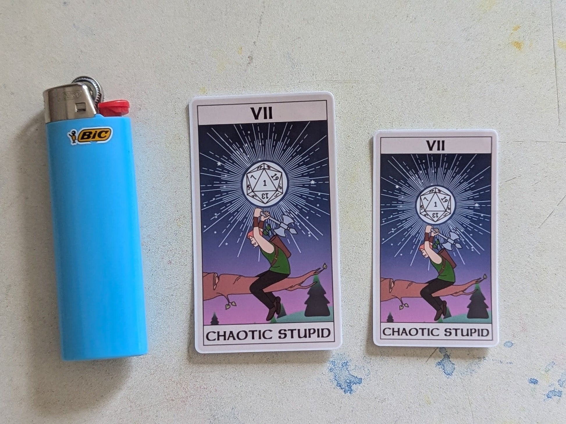 Chaotic Stupid Tarot nighttime moonlight | Sticker