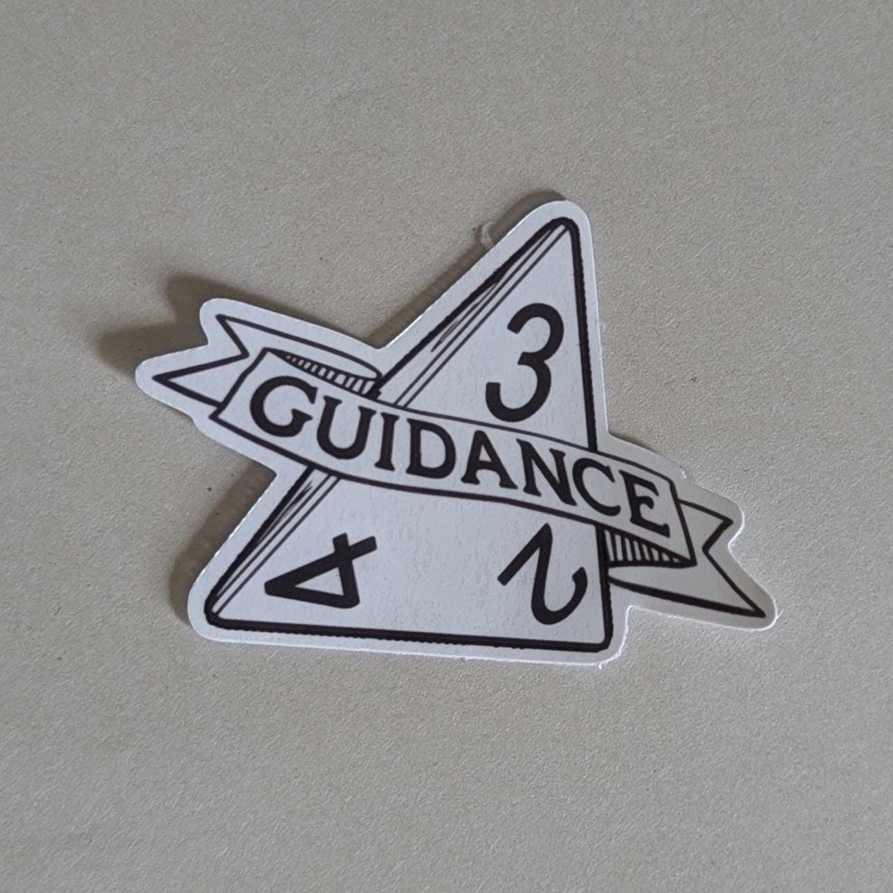 Guidance sticker