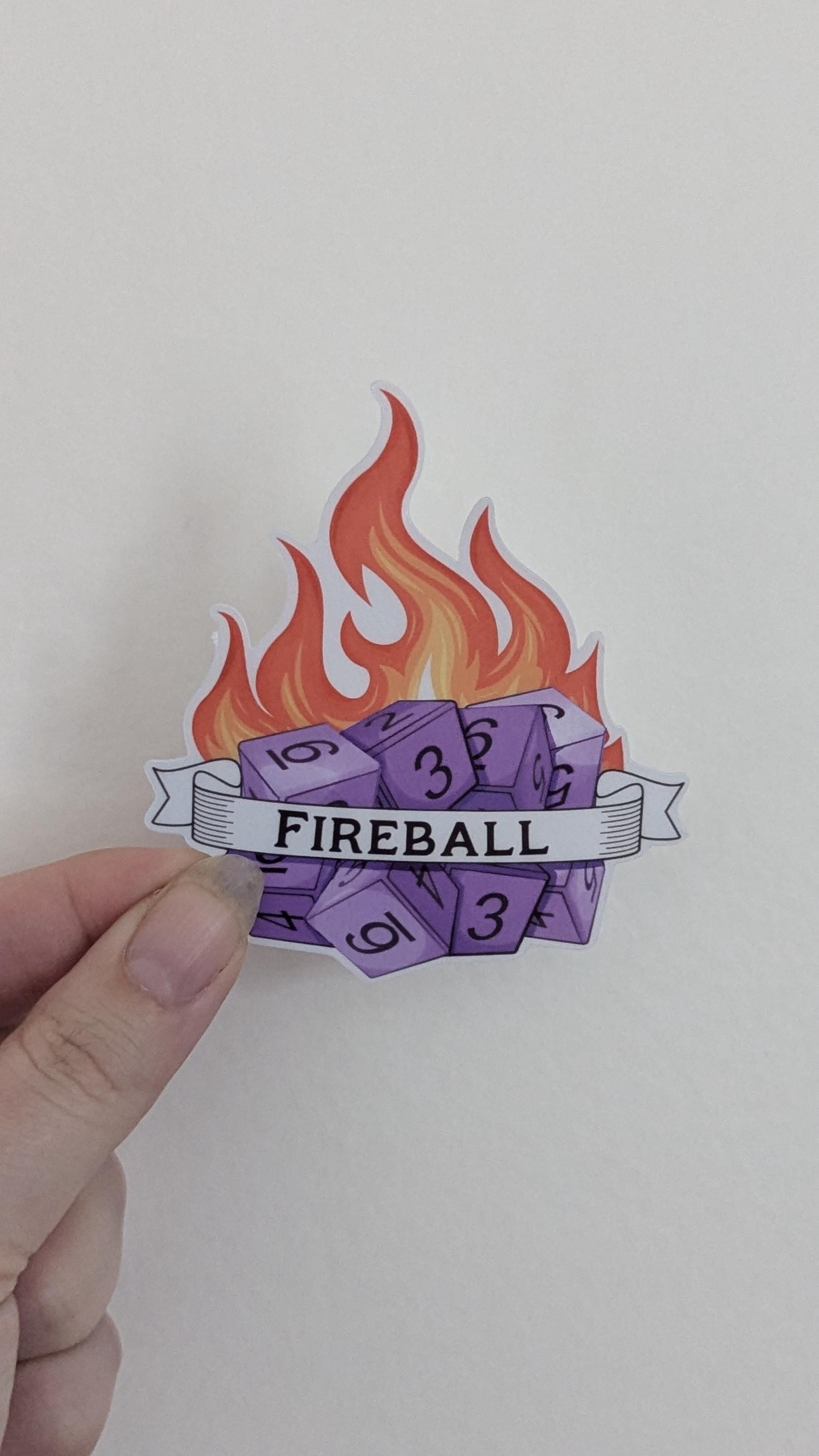 D&D FireBall sticker, version 2