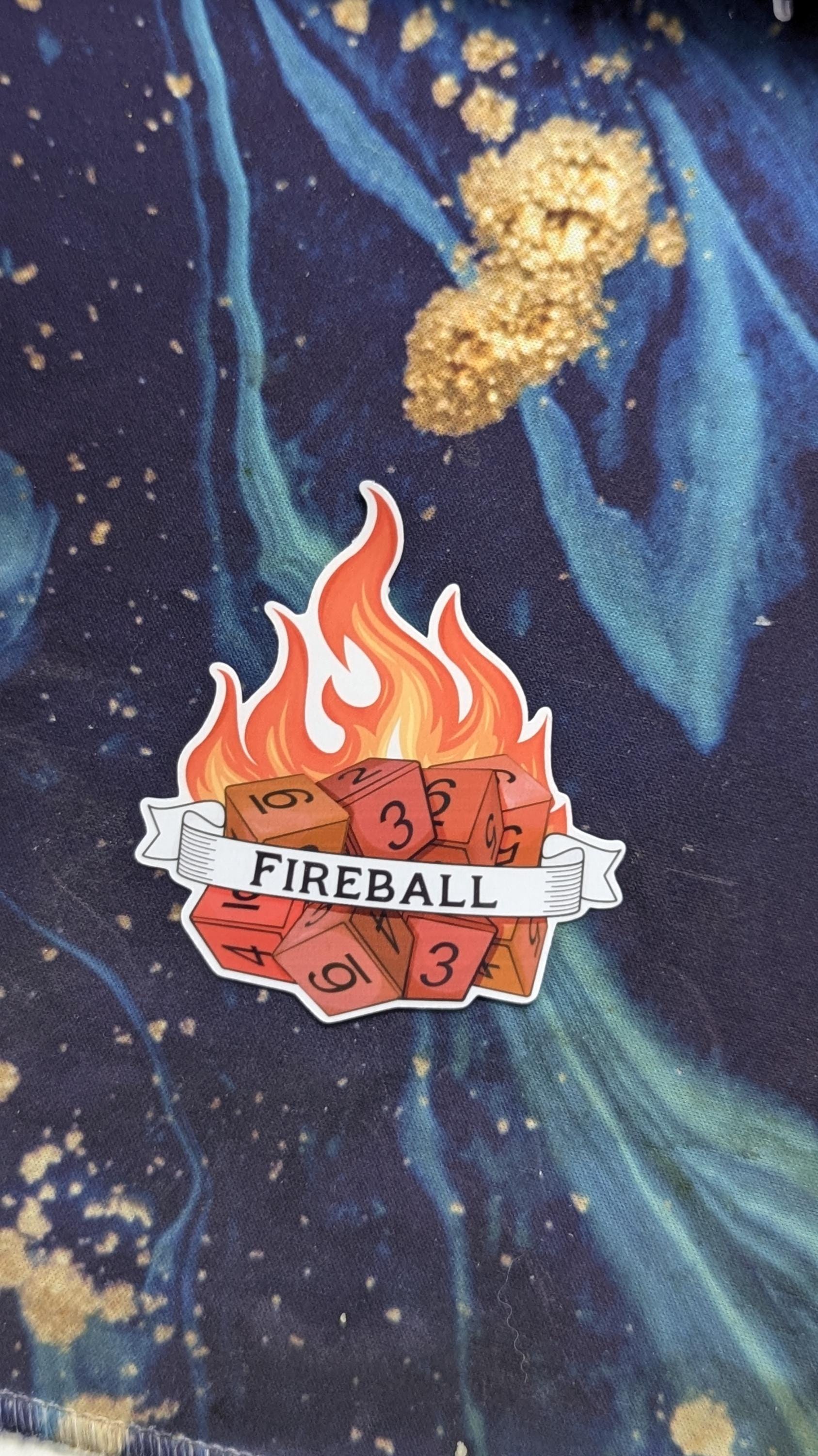 D&D FireBall sticker, version 2