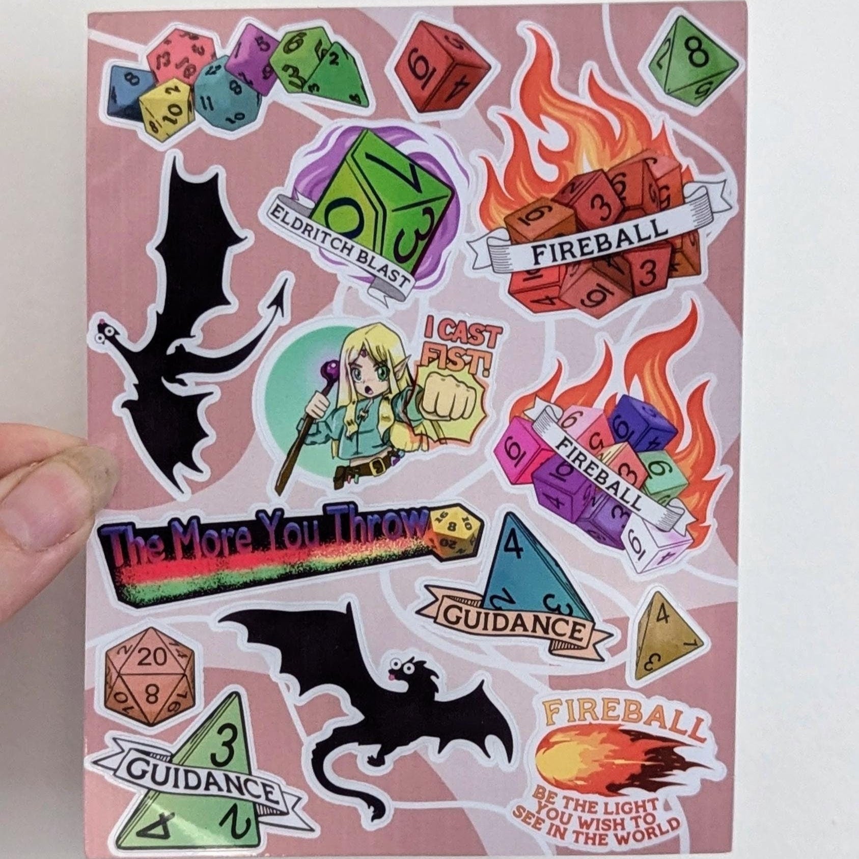 Dungeons and dragons sticker sheet