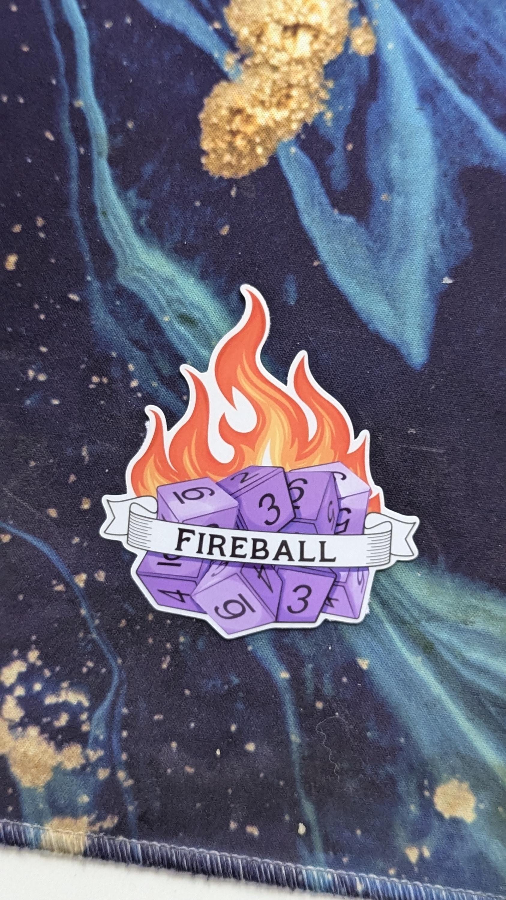 D&D FireBall sticker, version 2